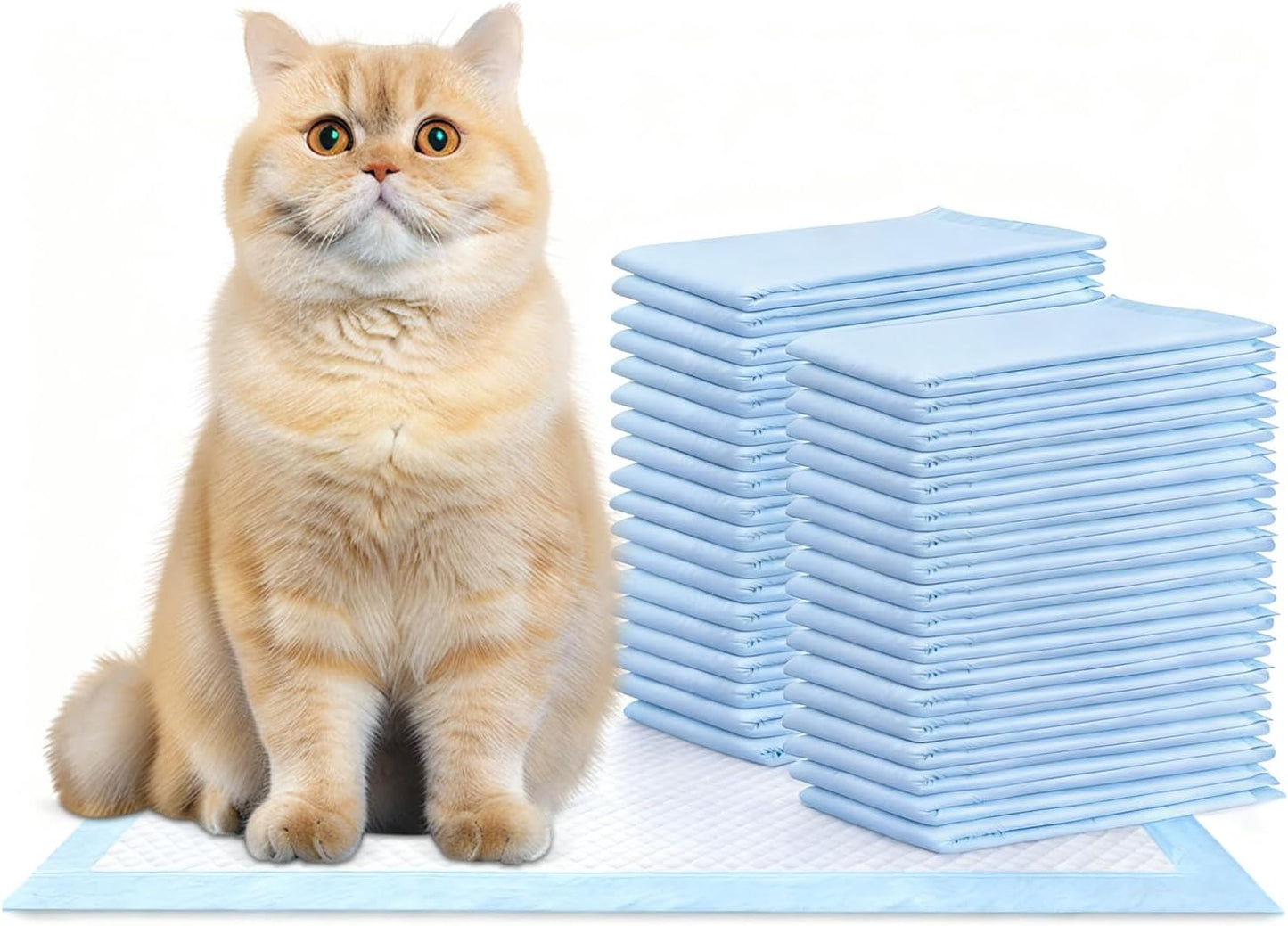 35 PCS Cat Pads, Compatible with Breeze Litter System, Fresh Scent Cat Pee Pads Refills, Ultra Absorbent with Odor Control, 16.9" x 11.7"