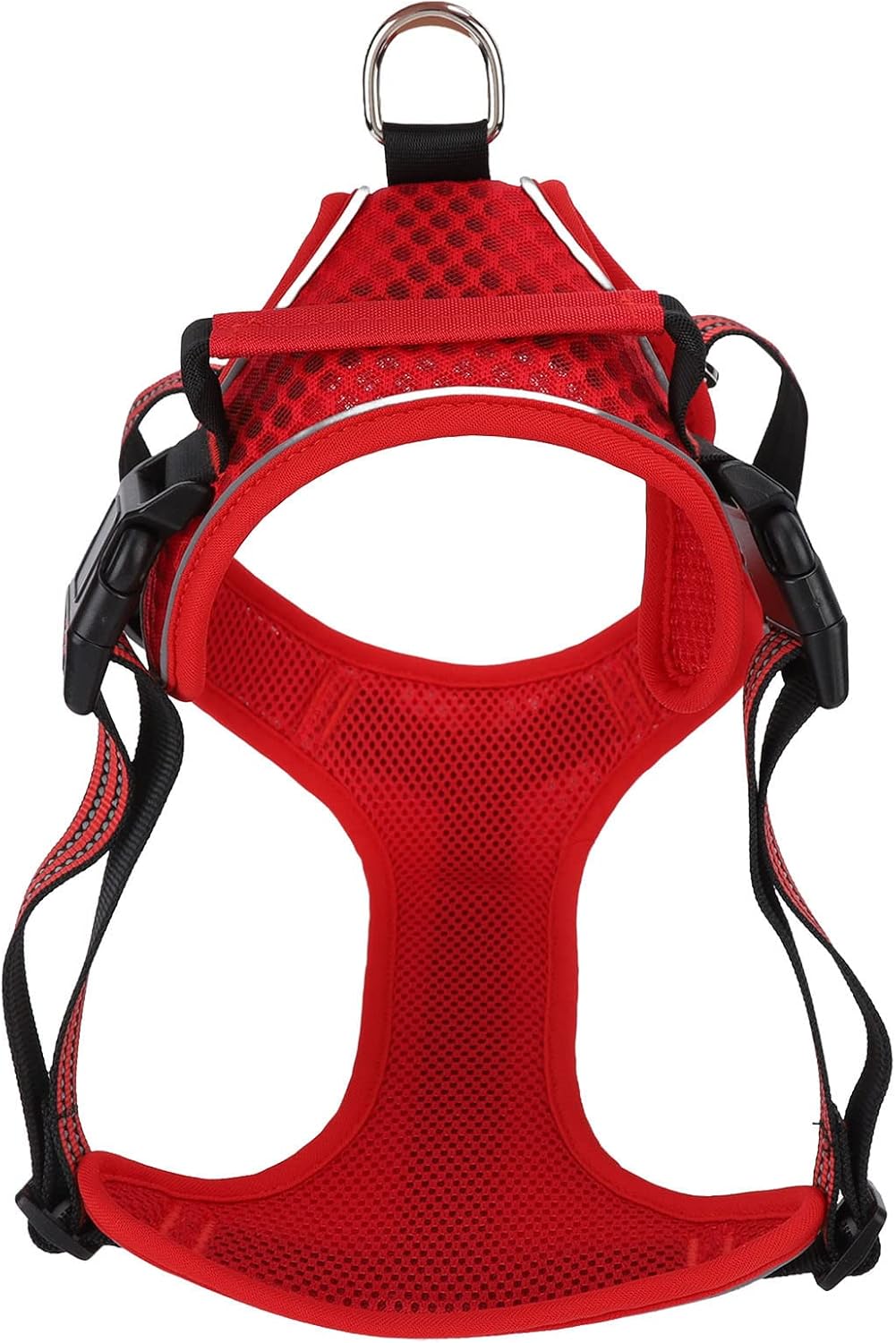 Dog Vest, Adjustable Breathable Reflective Dog Vest with Alloy Traction Buckle Harness Medium Sized Harness for Large for Outdoor Walking, Running, Training (M)