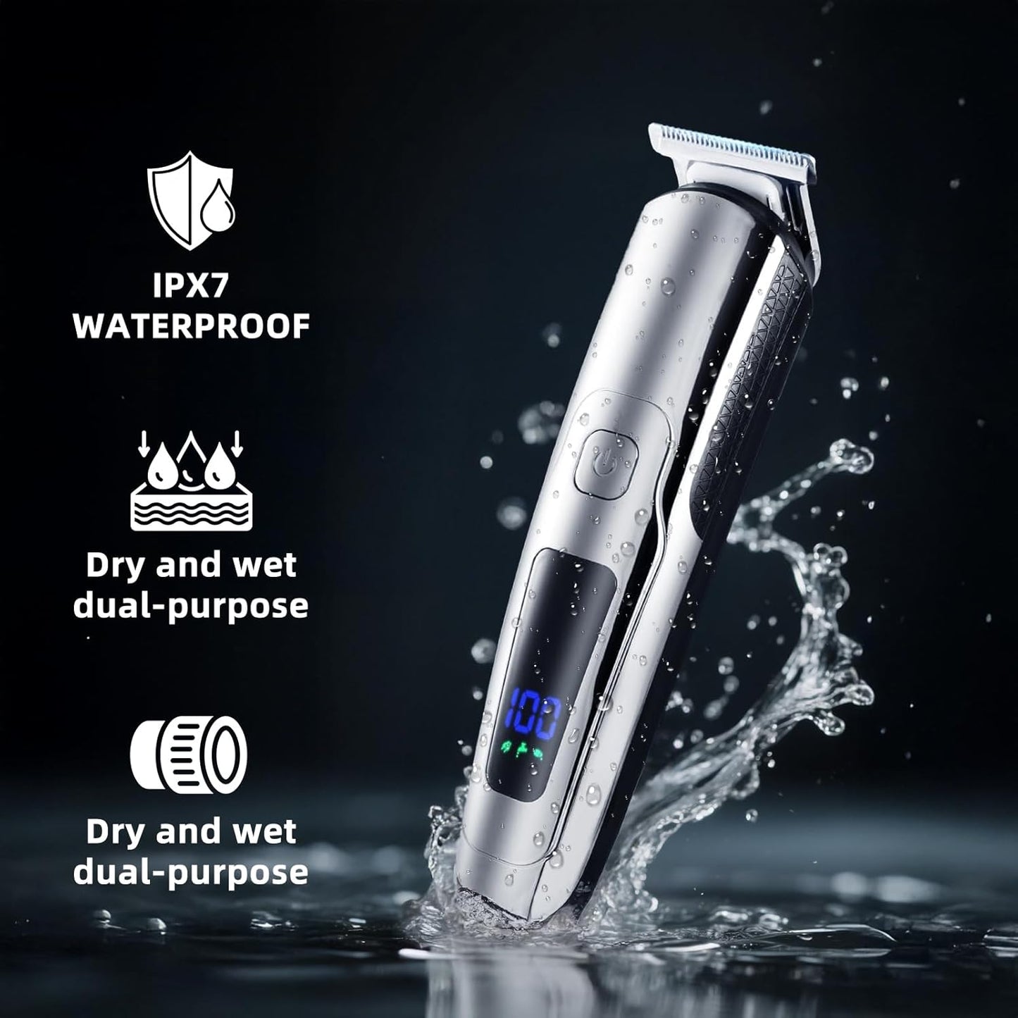 Beard Trimmer for Men, 20 Length Settings, 14-in-1 Cordless Grooming Kit, Waterproof Electric Razor for Men, Hair Trimmer, Nose Hair Trimmer, Cordless Hair Clippers with Travel Bag for Blade Storage