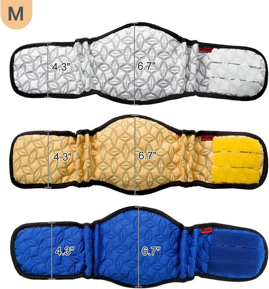 Mkono Male Dog Belly Band Wraps Washable Dog Diapers Male for Small and Medium Dogs (3 Pack), Waist 11.8 Inches to 15.7 Inches