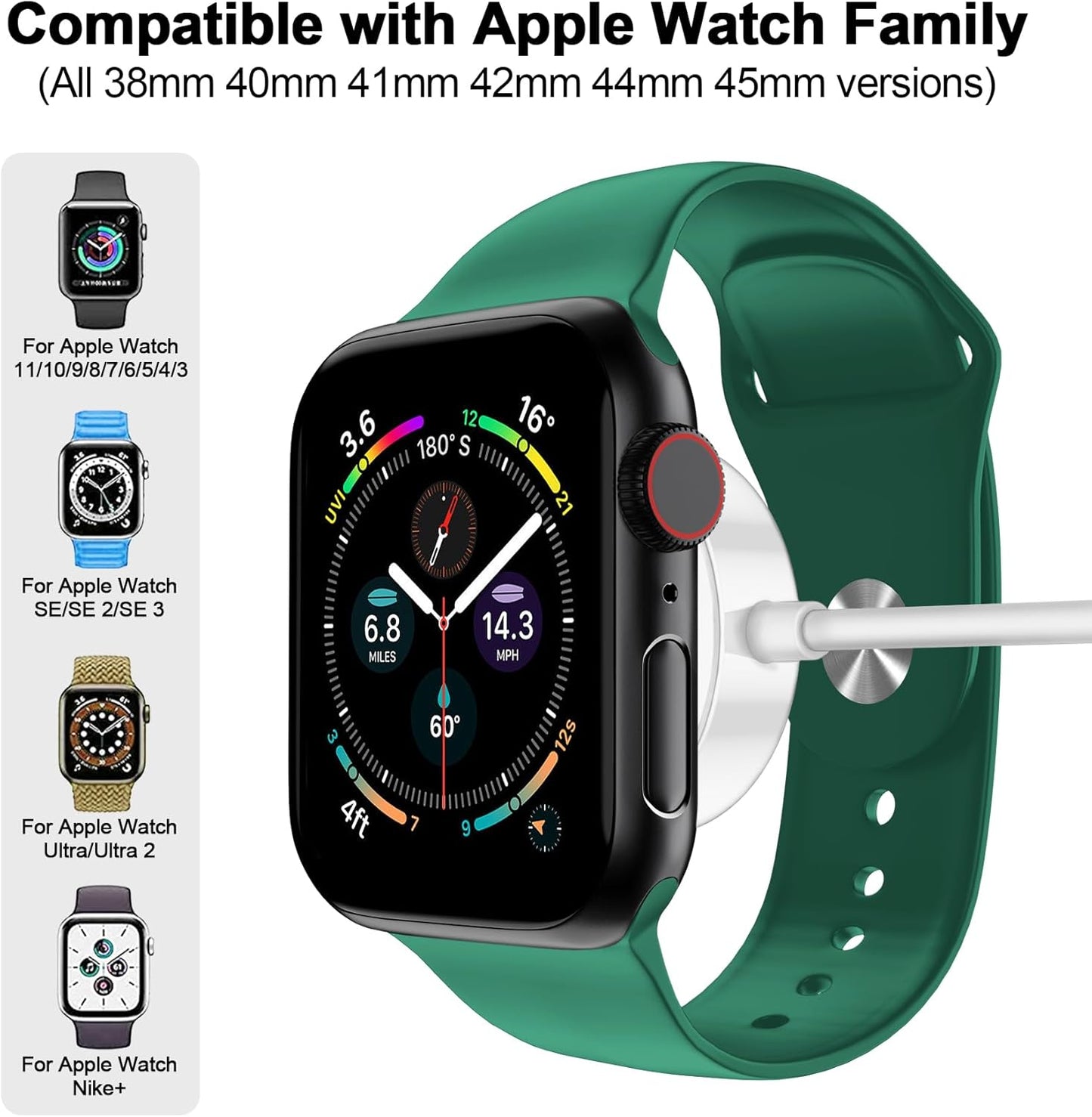 𝟐𝟎𝟐𝟔 𝐔𝐩𝐠𝐫𝐚𝐝𝐞𝐝 for Apple Watch Charger Magnetic Fast Charging Cable [Portable] Magnetic Wireless Charging Compatible with iWatch Series Ultra/SE/11/10/9/8/7/6/5/4/-[3.3FT] White