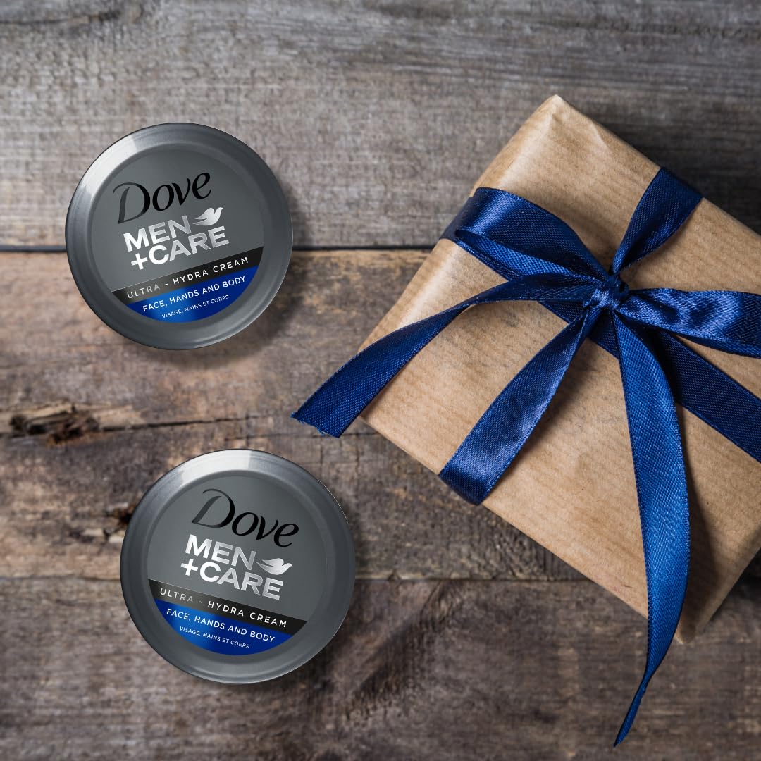 Dove Men+Care Ultra Hydra Cream, Face, Hands and Body Care, All Skin Types, 6 Pack of 2.53 Oz Each
