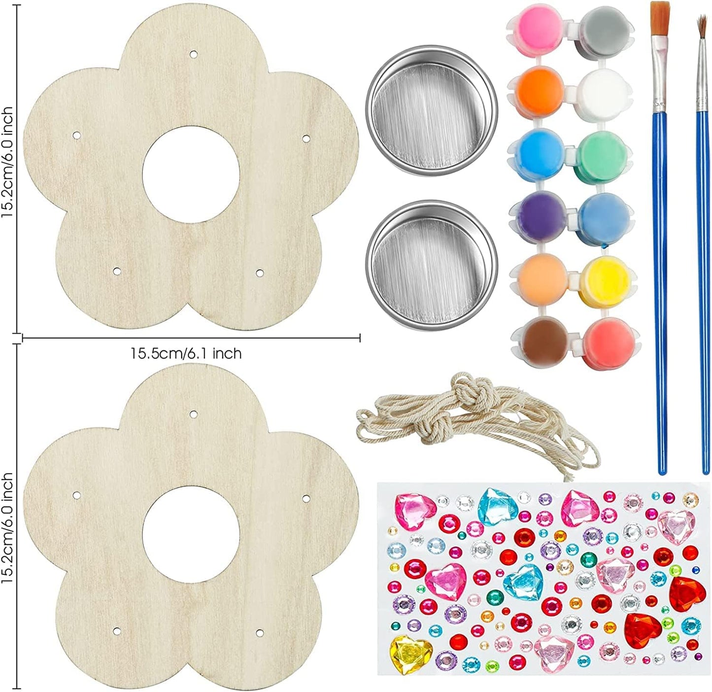 Gooidea Kids Arts and Crafts Bird Feeders for Outside, 2-Pack DIY Wooden Paint Kits Outdoor Toys Easter Basket Stuffers for Boys & Girls Age 3-5 4-8 8-12