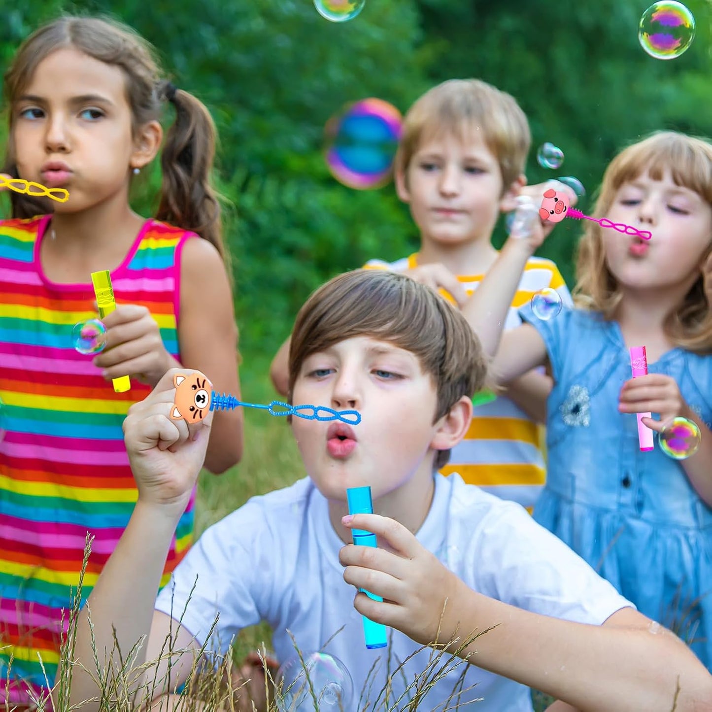 Farm Party Favors,24Pcs Farm Animal Bubble Wands for Kids Birthday Party Supplies,Baby Shower Prizes Pinata Goodie Bag Stuffers Gift