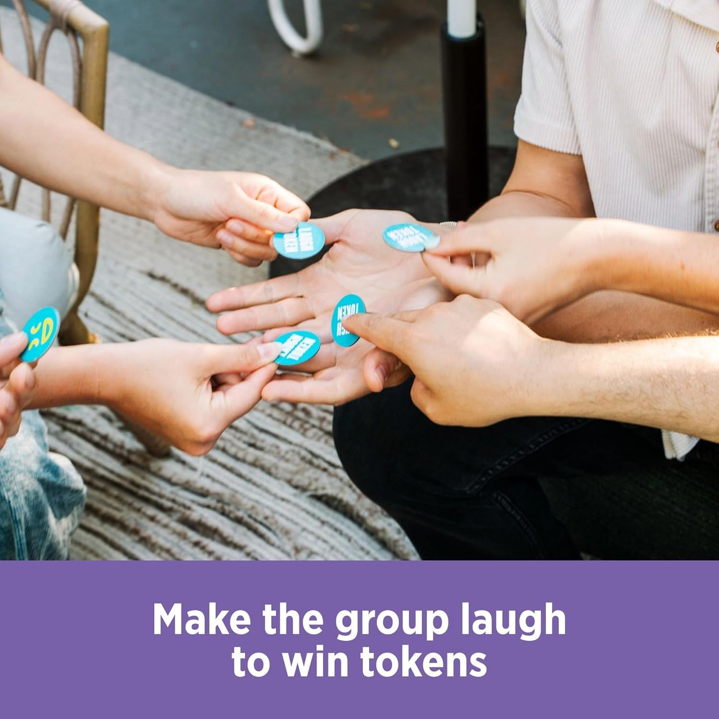 You Laugh You're Out [A Party Game with Hilarious Charades Family Card Games for Adults & Teens, 125 Prompt Cards Fun for Family Game Nights, Easter Basket Stuffers, Gatherings, & Parties Ages 14+]