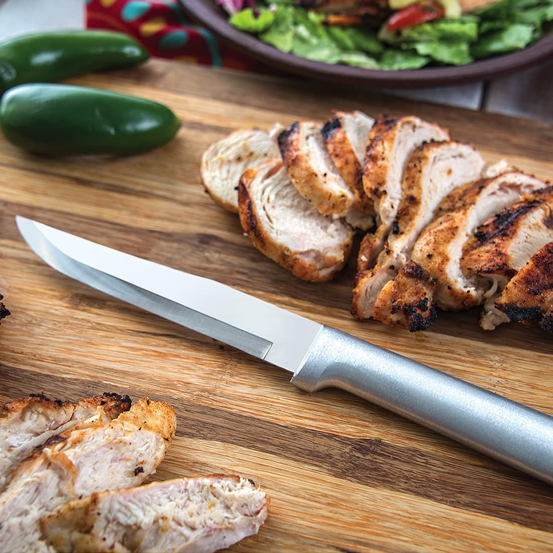 Rada Cutlery Stubby Butcher Knife (R106), 5.38" Stainless Steel Blade, Silver Handle