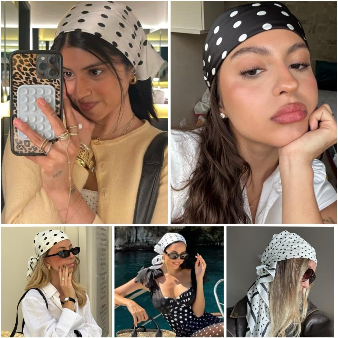 Head Scarf for Women Red Silk Bandana Pirate Costume Accessories, Pirate Head Scarf for Hair Wrapping and Sleeping 35 Inches