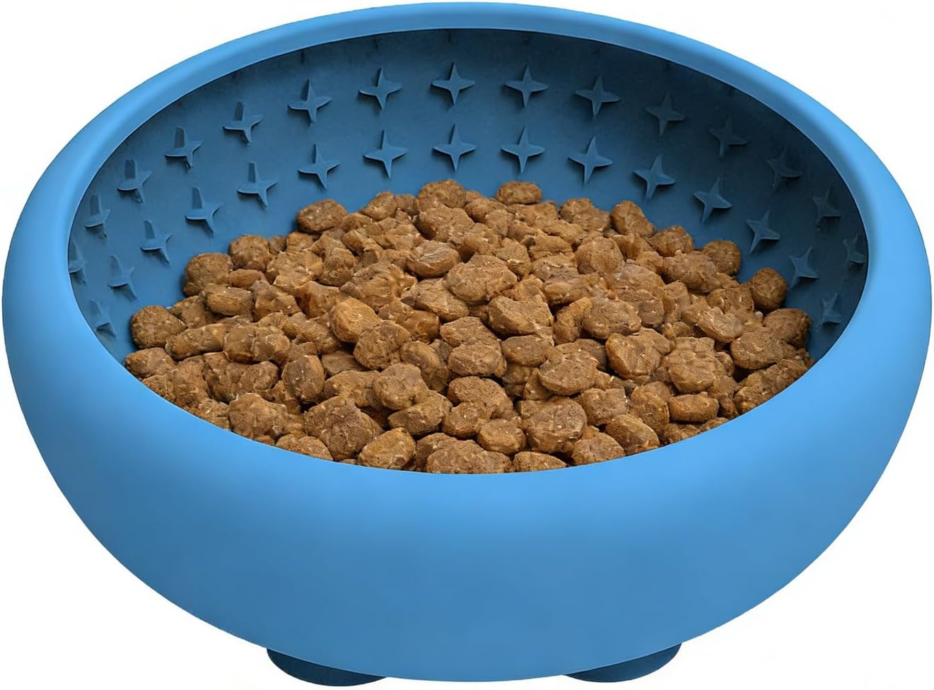 Slow Feeder Bowl - Silicone Cat Dishes, Non-Slip Pet with Strong Suction, Dog Puzzle with Interactive Feeding, Puppy Medium Pet, Drinking Eating for Water Home Camping Outdoor