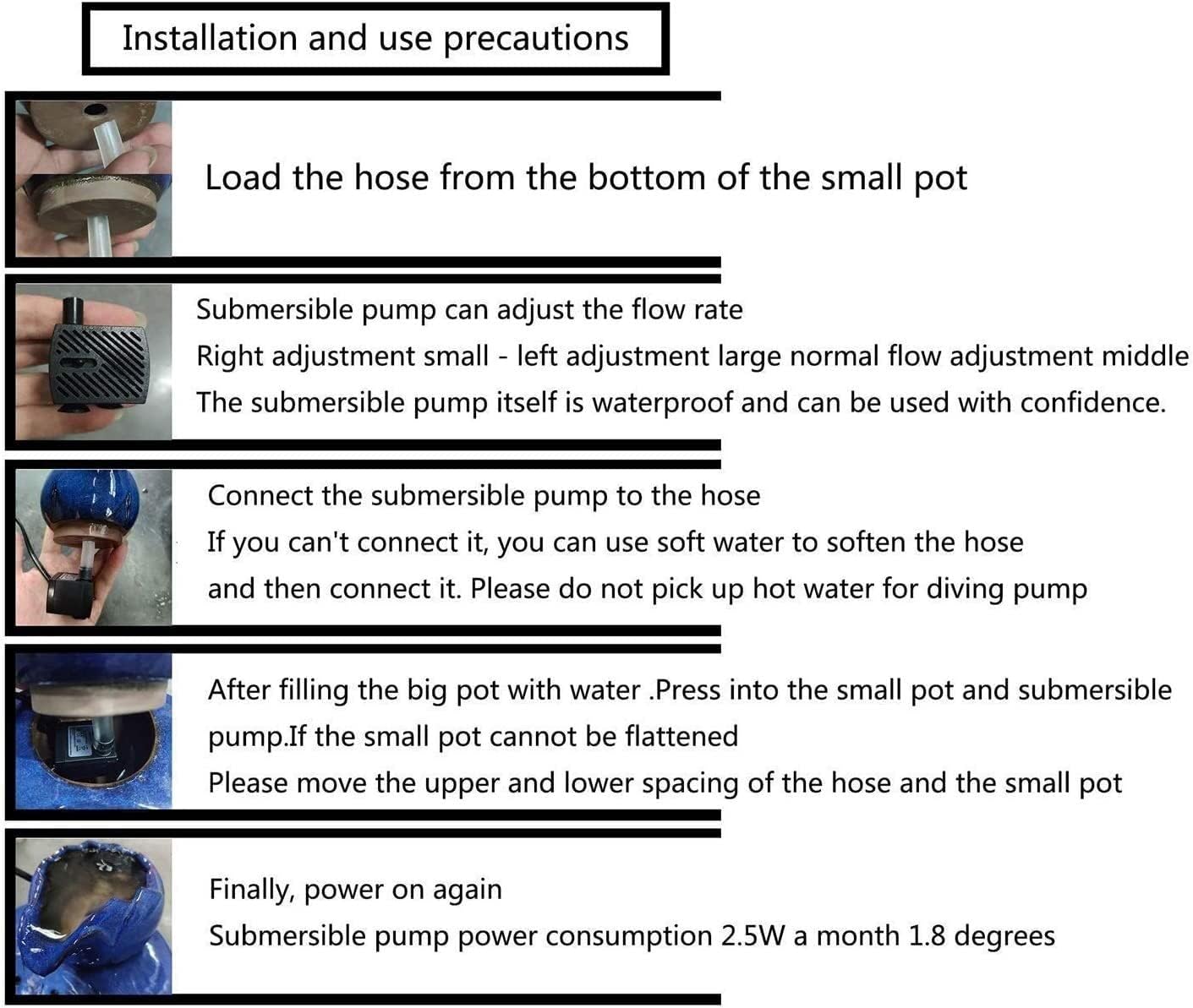 Fountain Pet Drinking Fountain Automatic Circulation Cat Water Dispenser Pet Supplies Flowing Water Dog Cat with Live Water Basin Pet Water Dispenser (Color : Black) (Blue)
