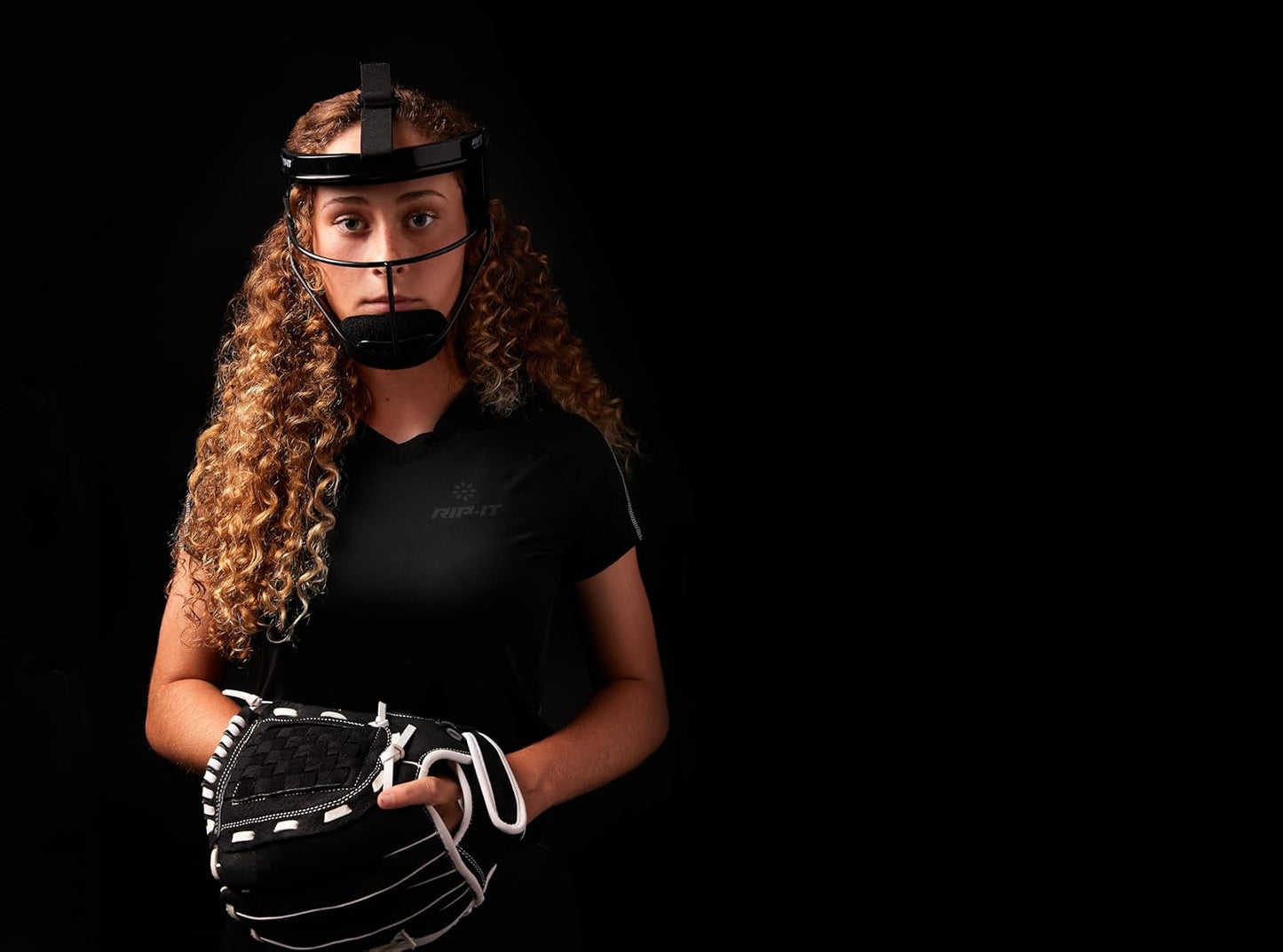 RIP-IT Original Defense Youth Softball Face Mask, Lightweight, Protective Fielder's Softball Face Shield with Ponytail Strap & Soft Foam Padding