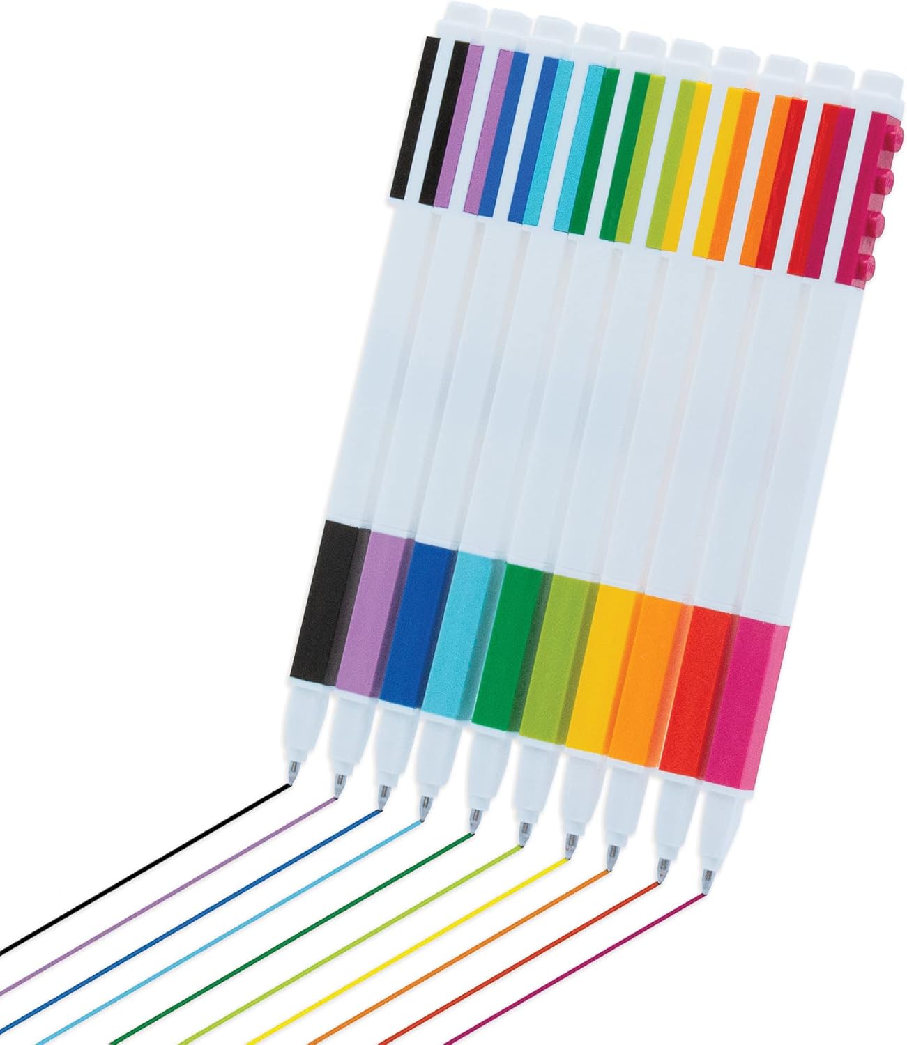 IQ LEGO Stationery 10 Pack Gel Pens (53100), Ages 6+, includes 10 gel pens