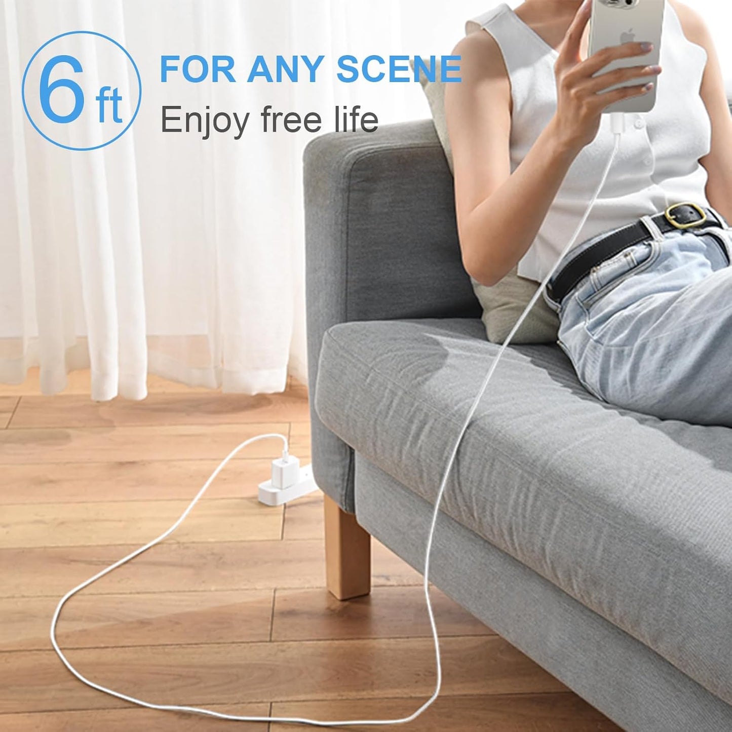 iPhone 17 16 15 Charger Fast Charging 3+3Pack 20W USB C Wall Charger with 6FT Fast Charging Cable Compatible with iPhone 17/17 Air/17 Pro/17 Pro Max/iPhone 16/15 Series, iPad Pro/AirPods
