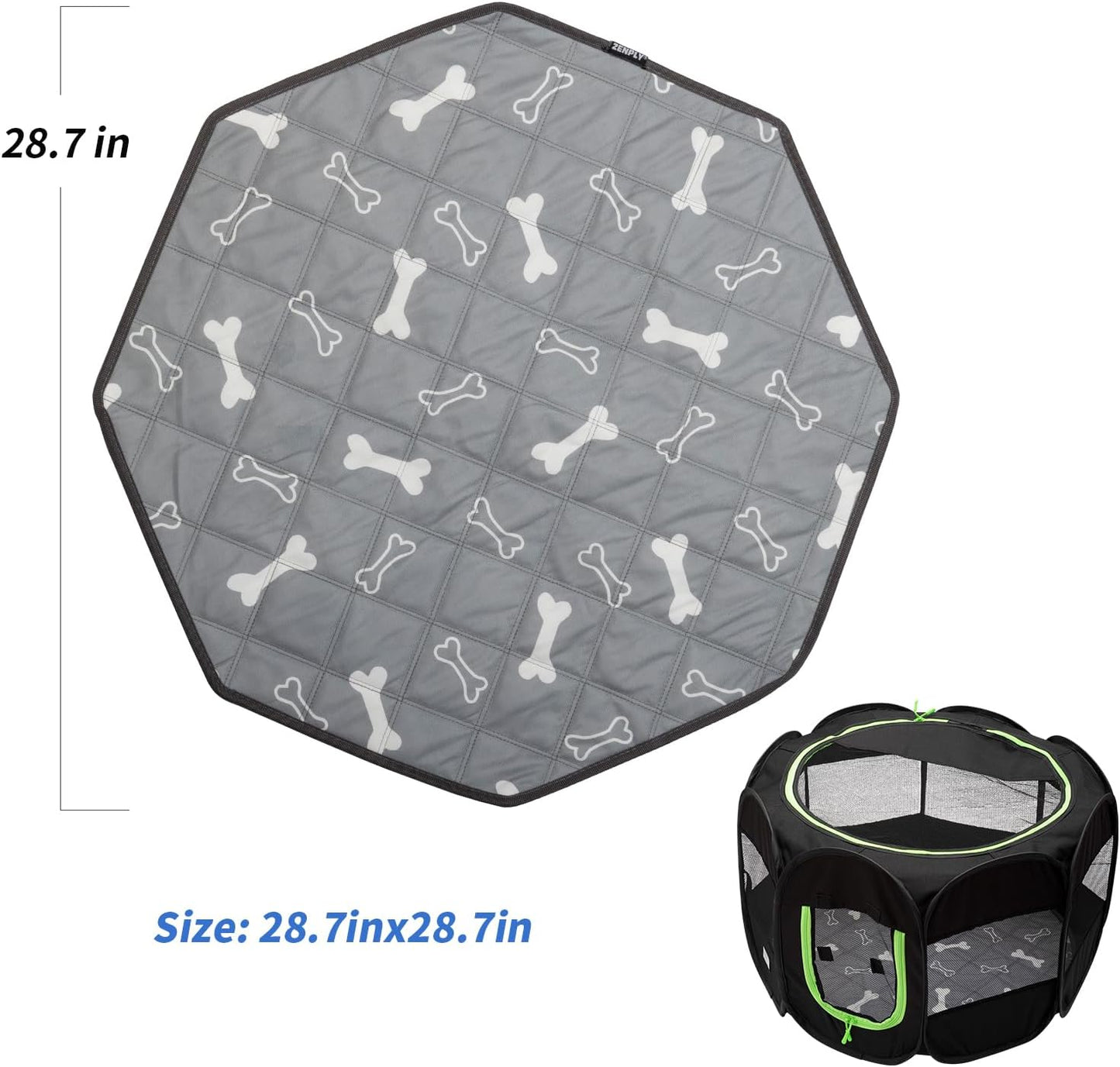 Washable Pee Pads for Dogs, Reusable Puppy Pads Pet Training Pads , Waterproof Machine Wash, Suitable for Floor Protector, Couch Cover, Crate, Potty Training, 26.8 Inch 1 Pack (Octagon)