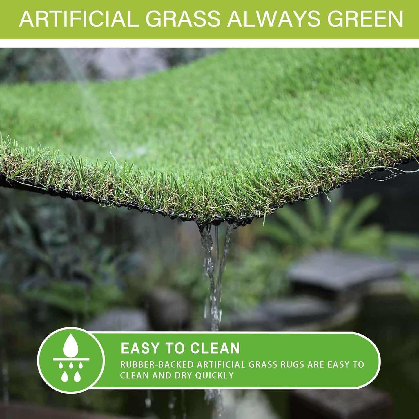 SunTurf Artificial Grass for Dogs, Dog Pee Grass, Fake Grass for Dogs Potty Training, 4x6ft Extra Large Turf Grass, Reusable Puppy Wee Wee Pads, Dog Supplies, Indoor Outdoor