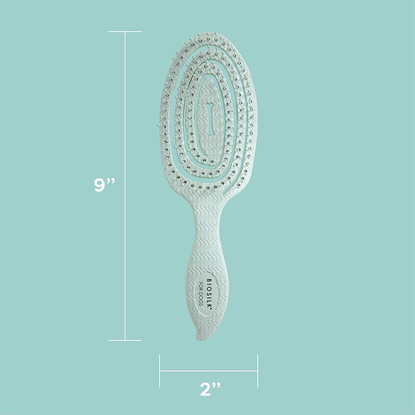 BioSilk for Pets Eco Friendly Detangling Pin Brush for Dogs, Gentle Dog Grooming Brush Designed to Help Remove Knots and Tangles and Support Healthy Coats for All Dogs