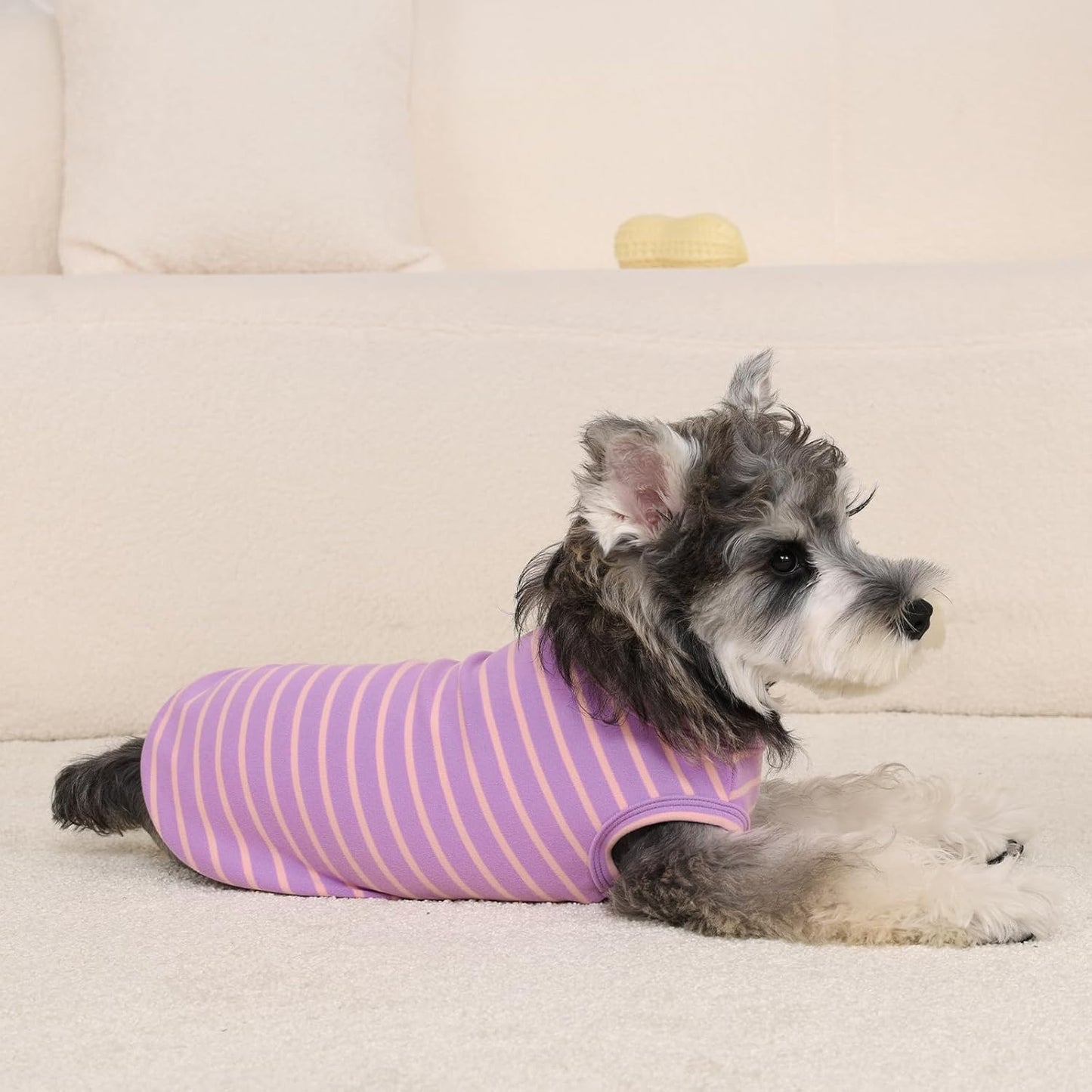 3 Pack Dog Fleece Vest -Pink-M,Classic Striped Solid Pullover| Soft Sweat Shirts for Small Dogs Male,Stretchy Lightweight Pullover for Outdoor Chill Protection