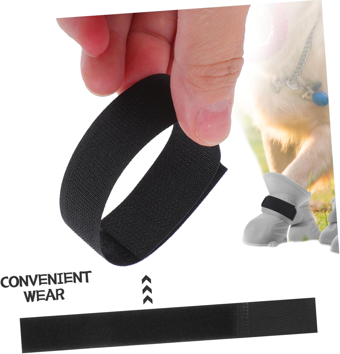 BESPORTBLE 10pcs Pet Bootie Fasteners Adjustable Non-Slip Sock Holders for Dogs Durable Paw Protector Bands for Outdoor Adventures and Active Play