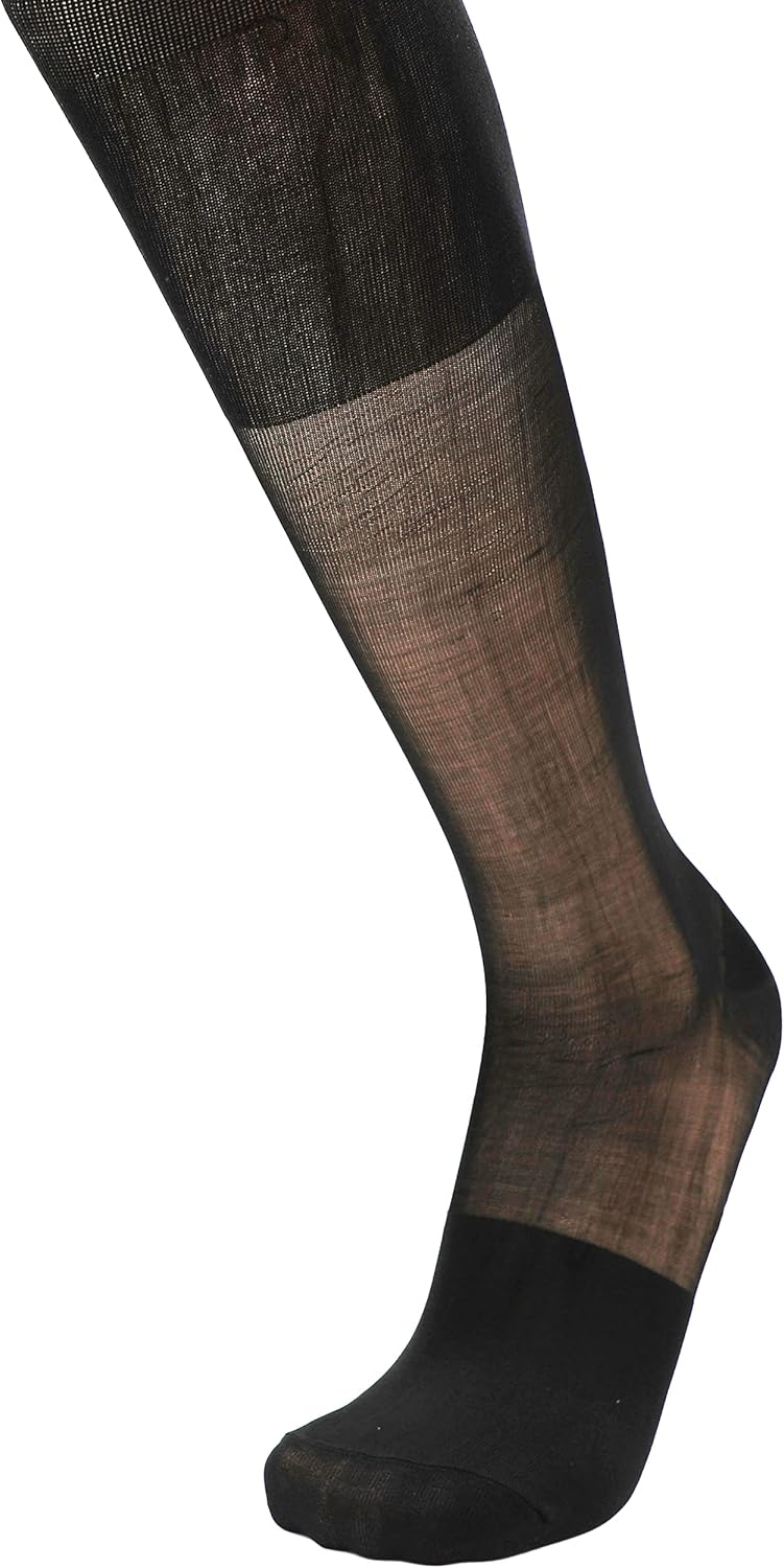 Mona's Choice 3-Pack Mens Sheer Nylon Dress Socks