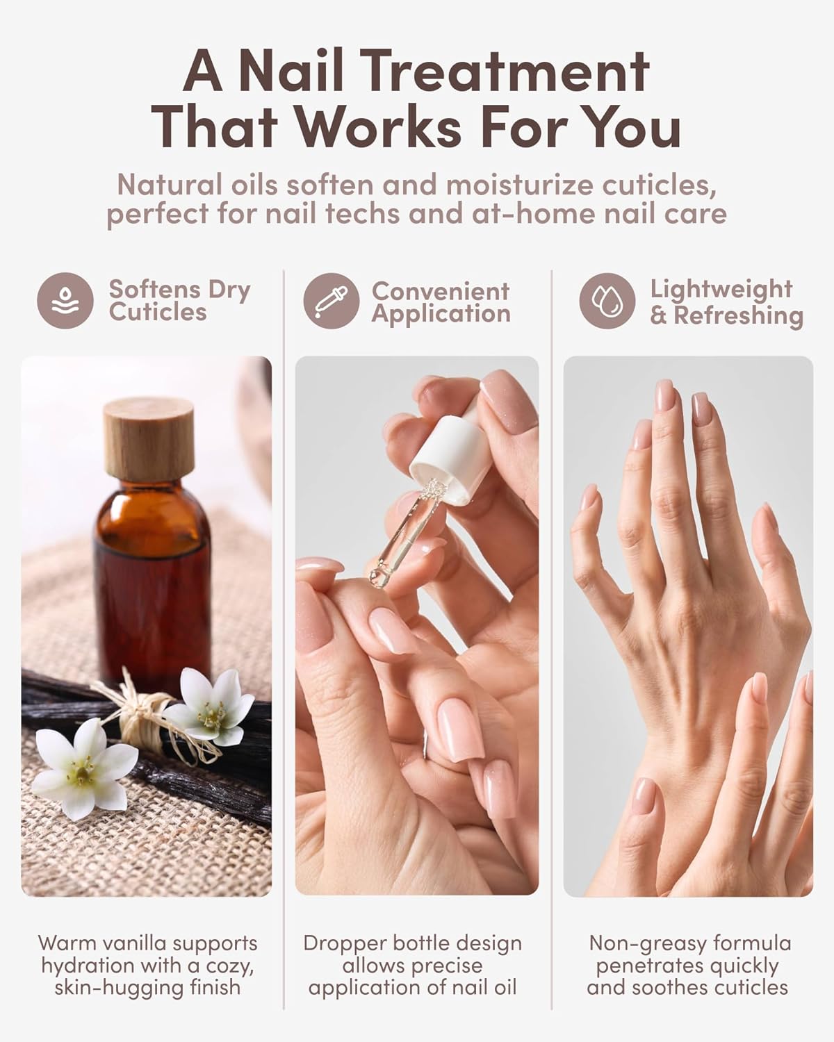 ella+mila Nourishing Cuticle Oil for Nails - Vanilla Dream - Nail Care Treatment for Softening Dry Cuticles - Vegan - 2.3 fl oz