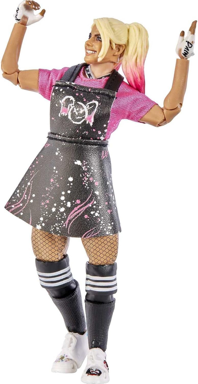Mattel WWE Ultimate Edition Action Figure & Accessories Set, Alexa Bliss 6-inch Collectible with 30 Articulation Points, Swappable Pieces & Entrance Gear