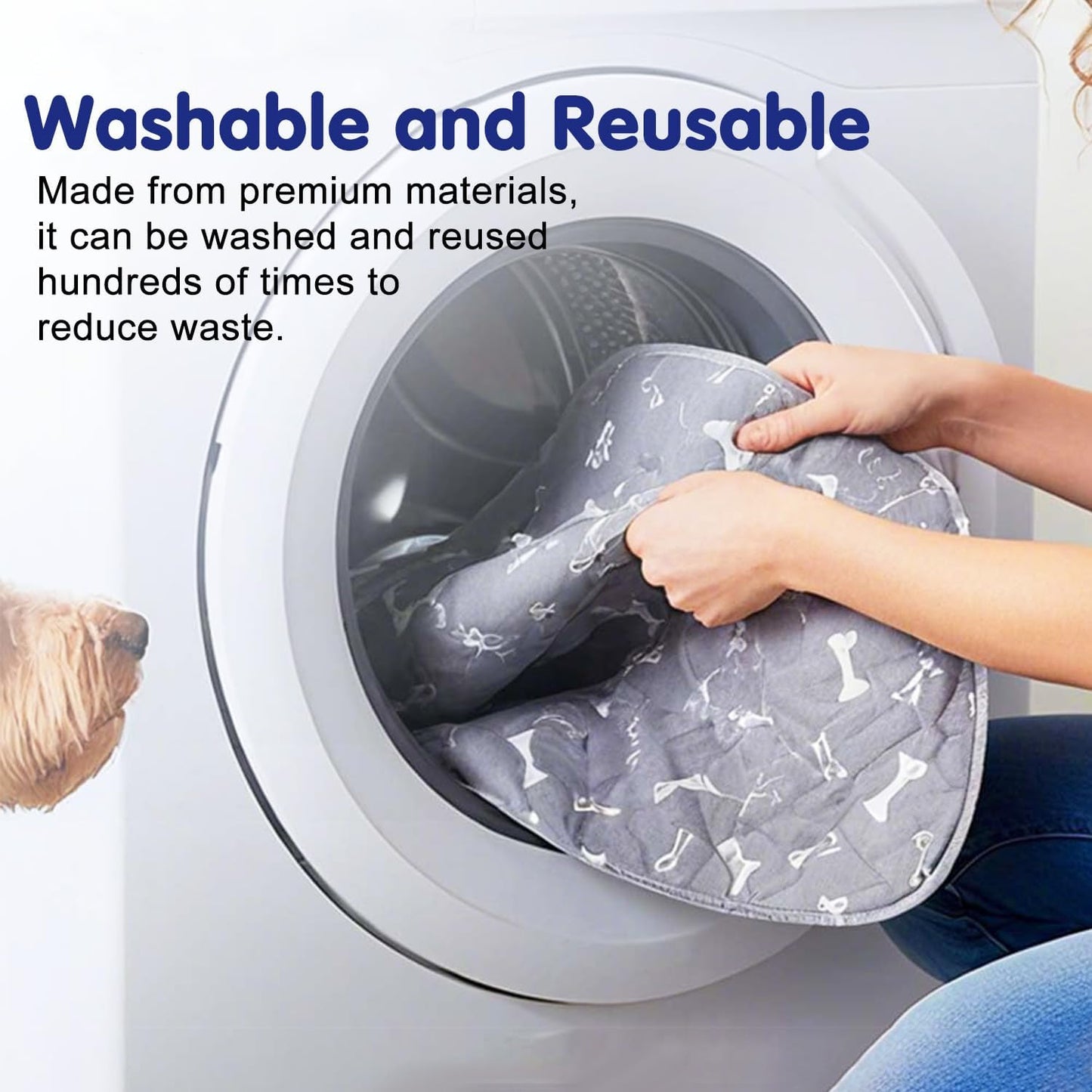 Puppy Pads with pheromones, Elite Pads for Cats, Washable Puppy Pads for Dogs and Cats, Leak-Proof & Anti-Slip Pet Training Pad for Home & Travel(Grey, L: 31.5" × 27.6")