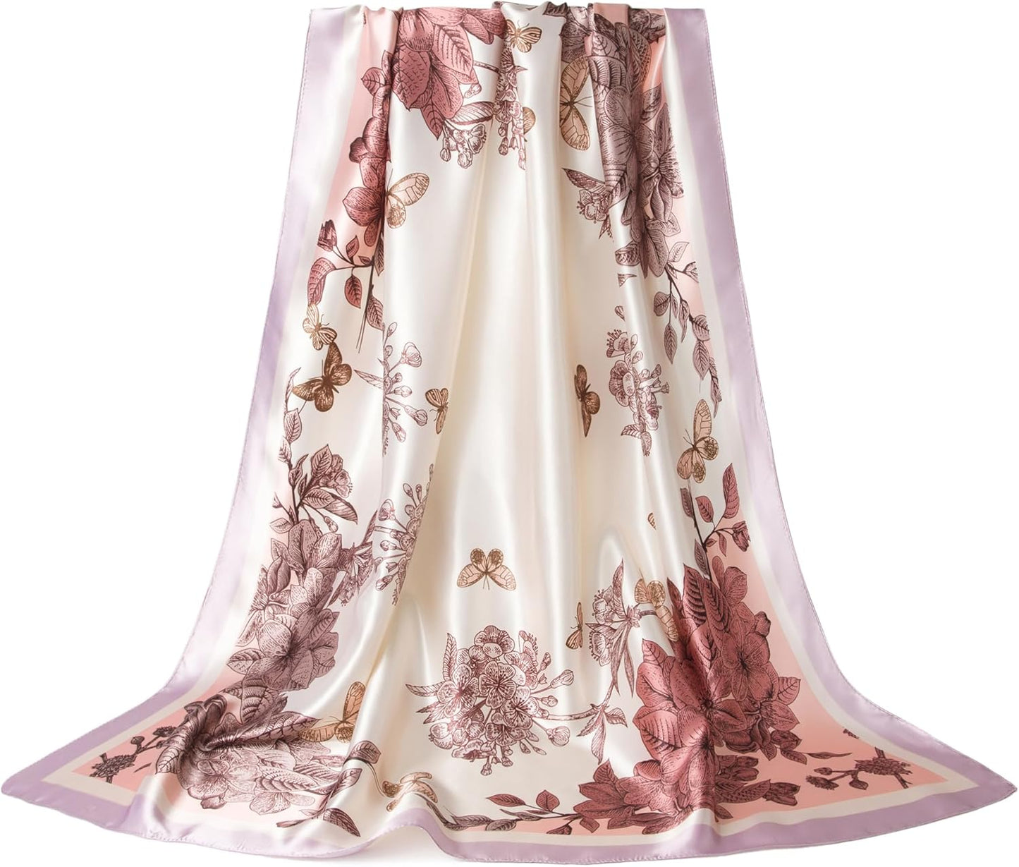 Silk-Feel 35x35 Satin Hair Scarf | Multi-Way Head Wrap for Sleep, Style & Hijab | Gift-Ready Fashion Scarf for Women
