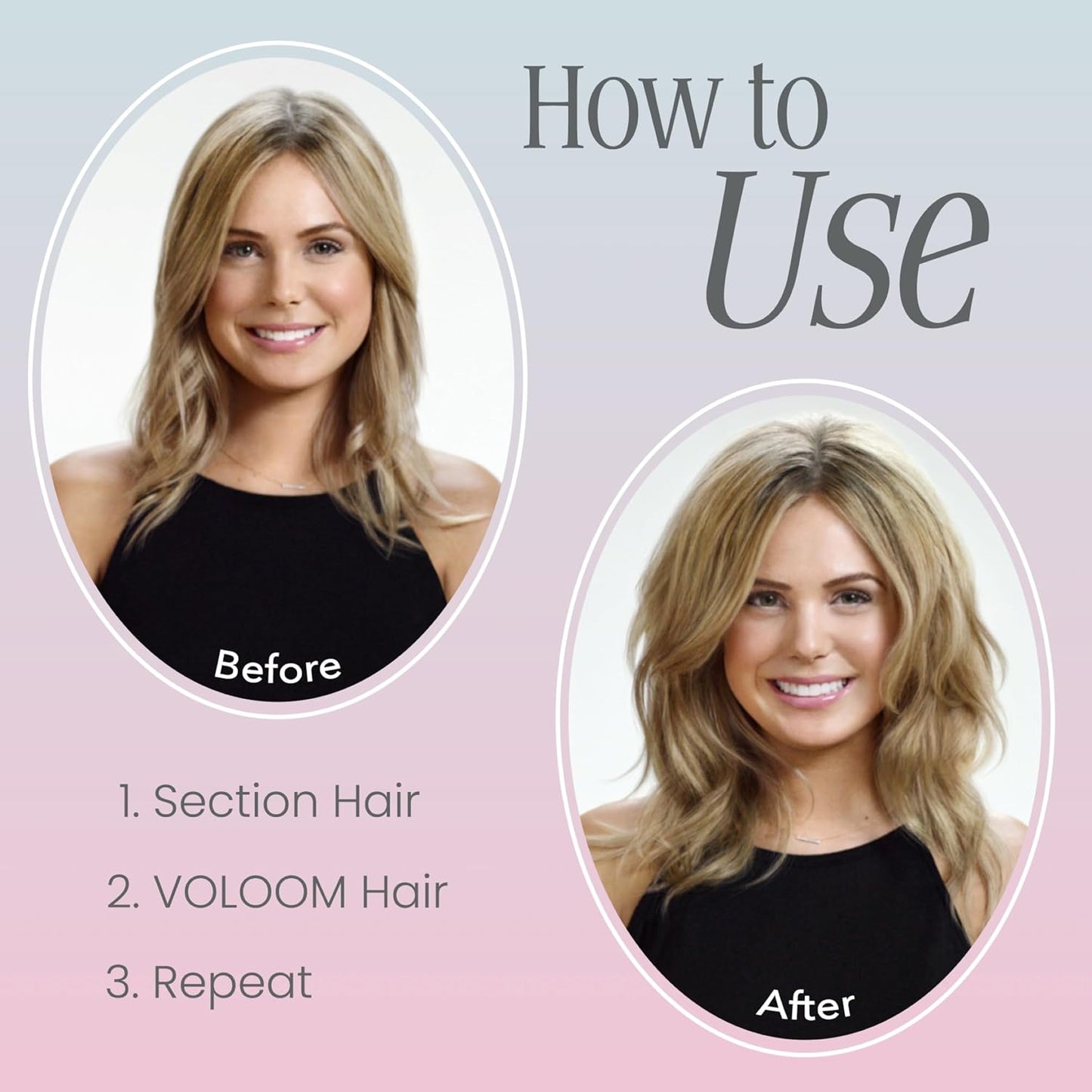Voloom Rootie 3/4” Inch Professional Volumizing Ceramic Hair Iron | Lasting Hair Volume | for Short Or Thin Hair | Adjustable Temp | Auto Shut-Off