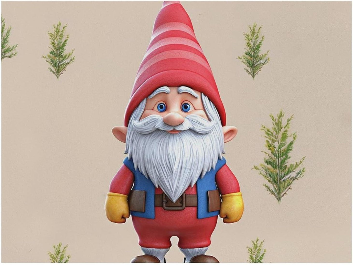 Dog Food Mat Pet Leather Tablecloth Cute Gnome Pet Feeding Mat Anti-Slip Dog Bowl Mats Absorbent Pet Placemats for Dogs Protect Floor Dogs Pad for Food and Water