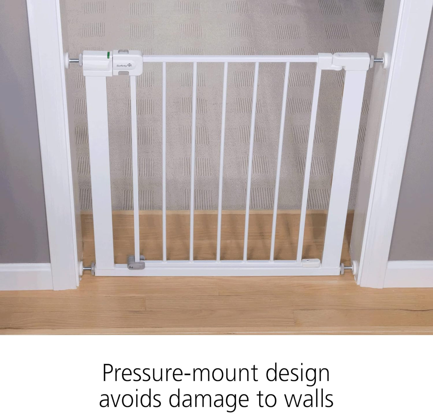 Safety 1st Easy Install Walk Thru Baby Gate for Doorway With Door, Dog Gates, Fits 29"-38", Easy Install 28" Tall, White