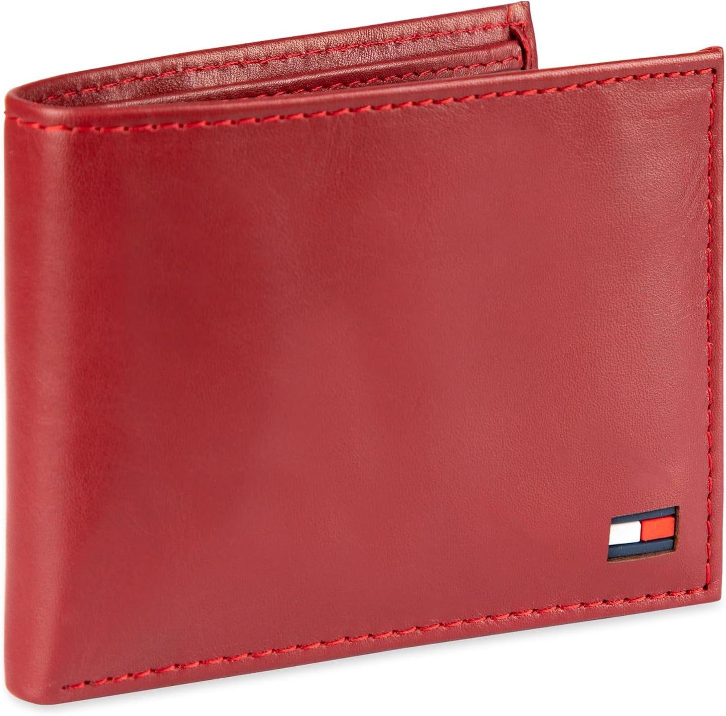 Tommy Hilfiger Men's Slim Leather Bifold Passcase Wallet with Removable ID Window