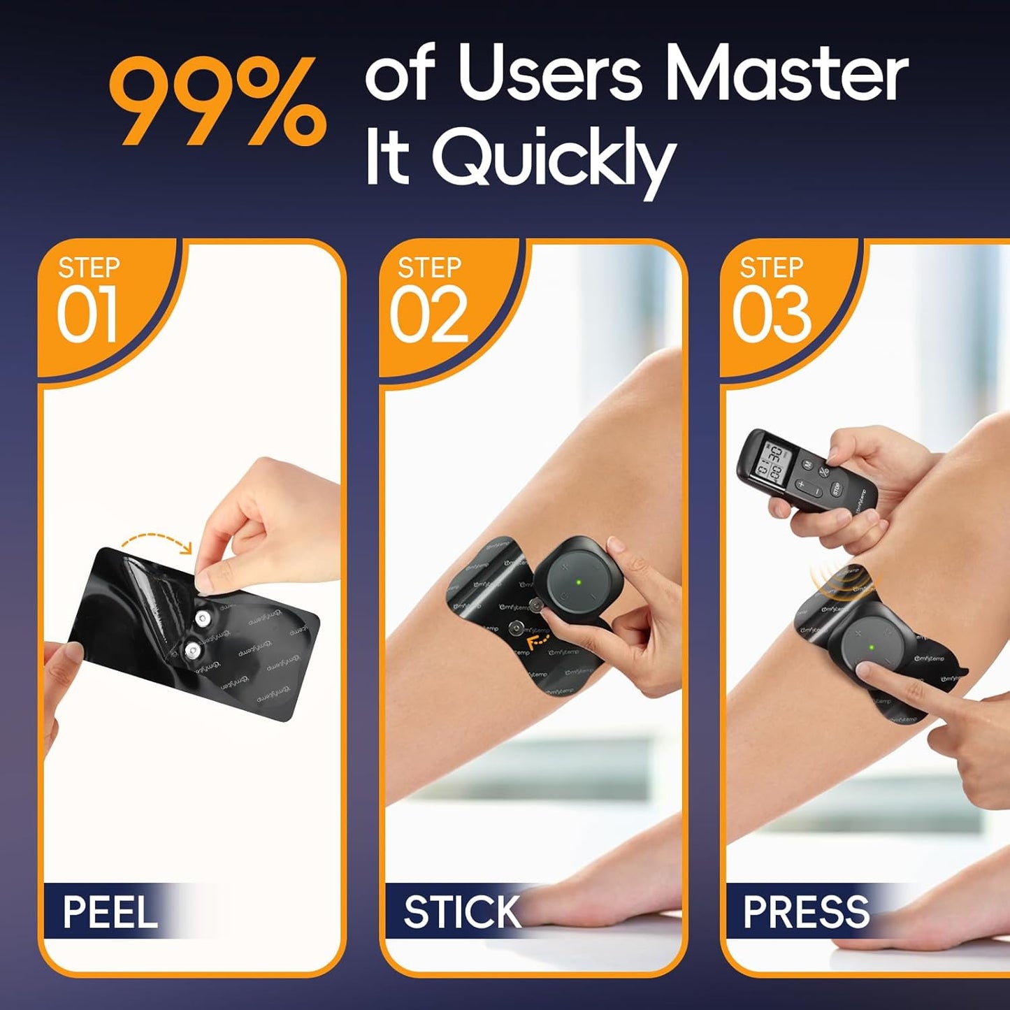 Comfytemp Wireless TENS Unit 30 Modes Muscle Stimulator for Pain Relief, FSA HSA Eligible 2 Packs Rechargeable TENS Machine with Remote, Pulse Muscle Stimulator for Back Shoulder Sciatica (4pads)