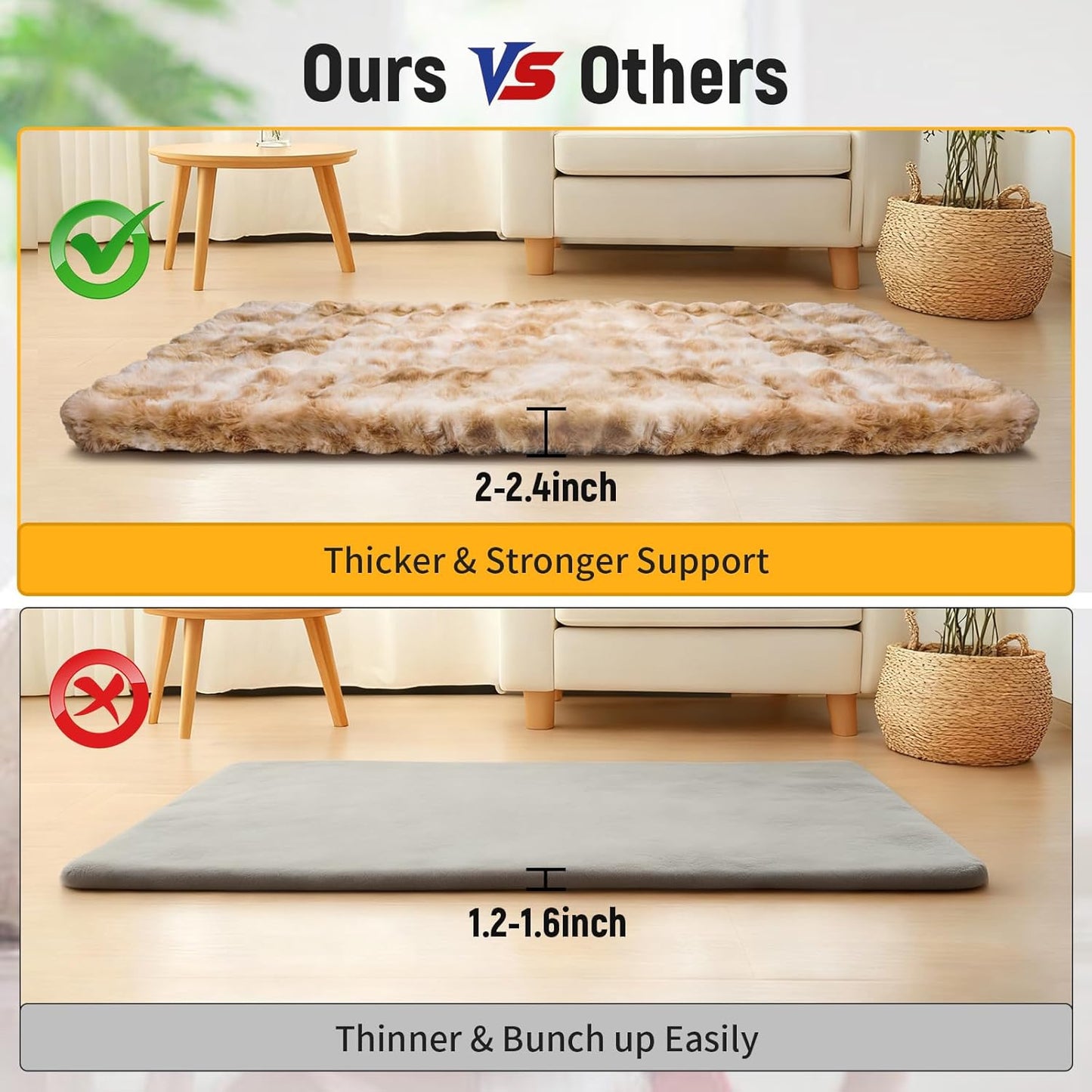 55" x 26" Dog Bed for Car Back Seat, Backseat Pet Bed with Upgraded Non-Slip Bottom, Dog Sleeping Mattress with Washable Removable Cover, Fit for Backseat Extenders, Sofa, Travel Friendly