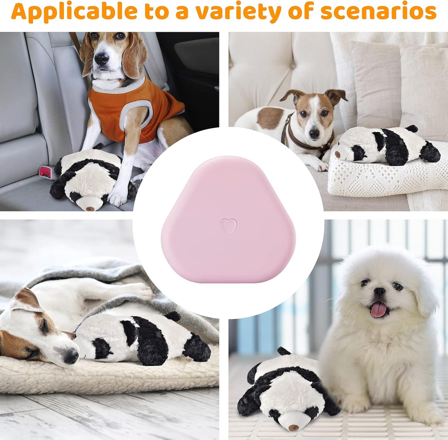 Heartbeat Puppy Toy Heartbeat Stuffed Animals for Pet Anxiety Relief and Calming Aid, Dog Anxiety Toys for Puppy Comfort Cuddle Sleep Aid, Puppy Essential Necessary Gift Need