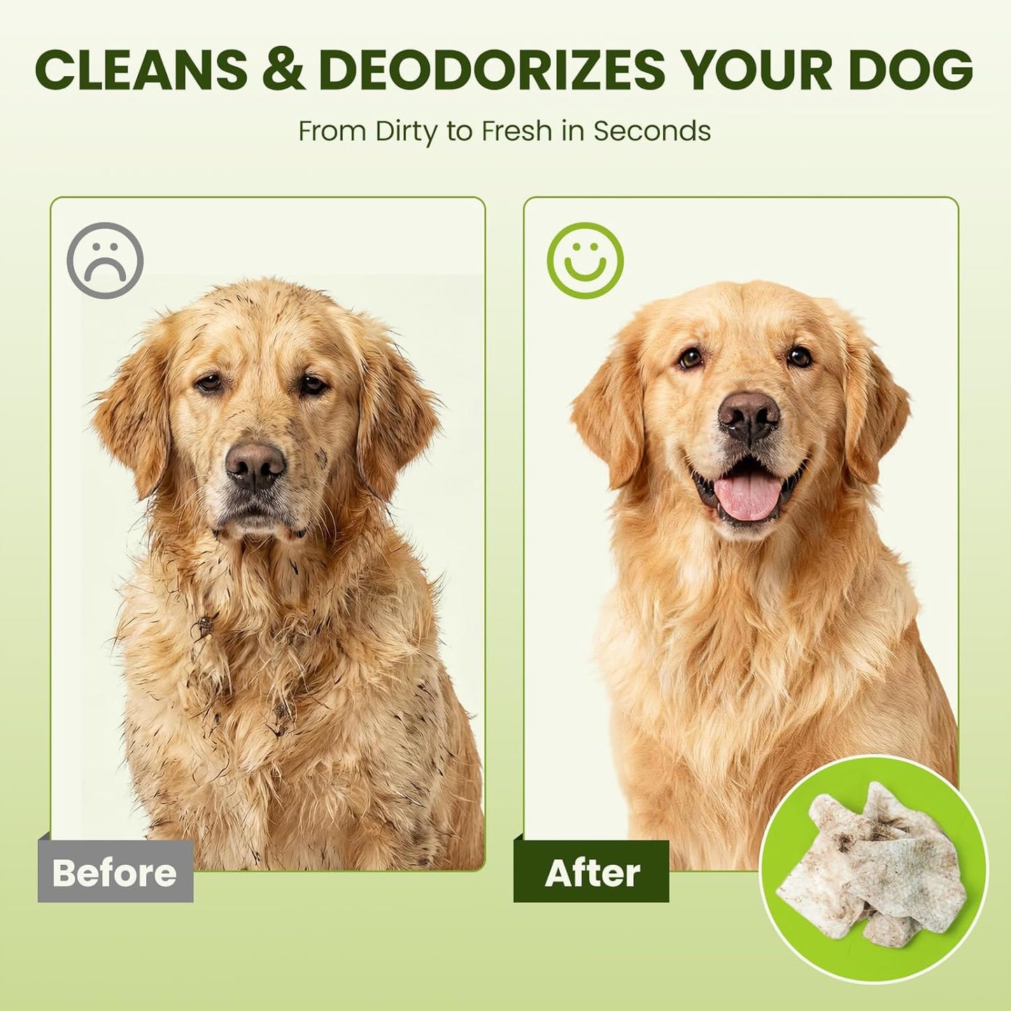 Hypoallergenic Pet Wipes for Dogs & Cats – Quick Clean & Deodorize Paws, Butt, Eyes, Ears, Face & Fur | Daily Grooming After Walks and Between Baths | Extra Large & Thick | Coconut Scented, 400 Count