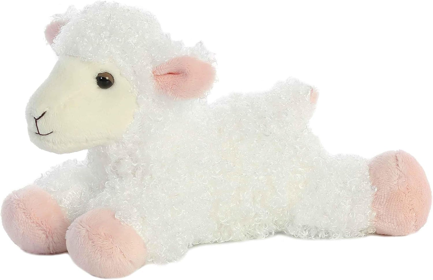 Aurora® Adorable Mini Flopsie™ Lana™ Stuffed Animal - Mini Companions Ready for Playful Adventures - for Kids All Ages, Toddlers, Adults, and Families - White 8 Inches