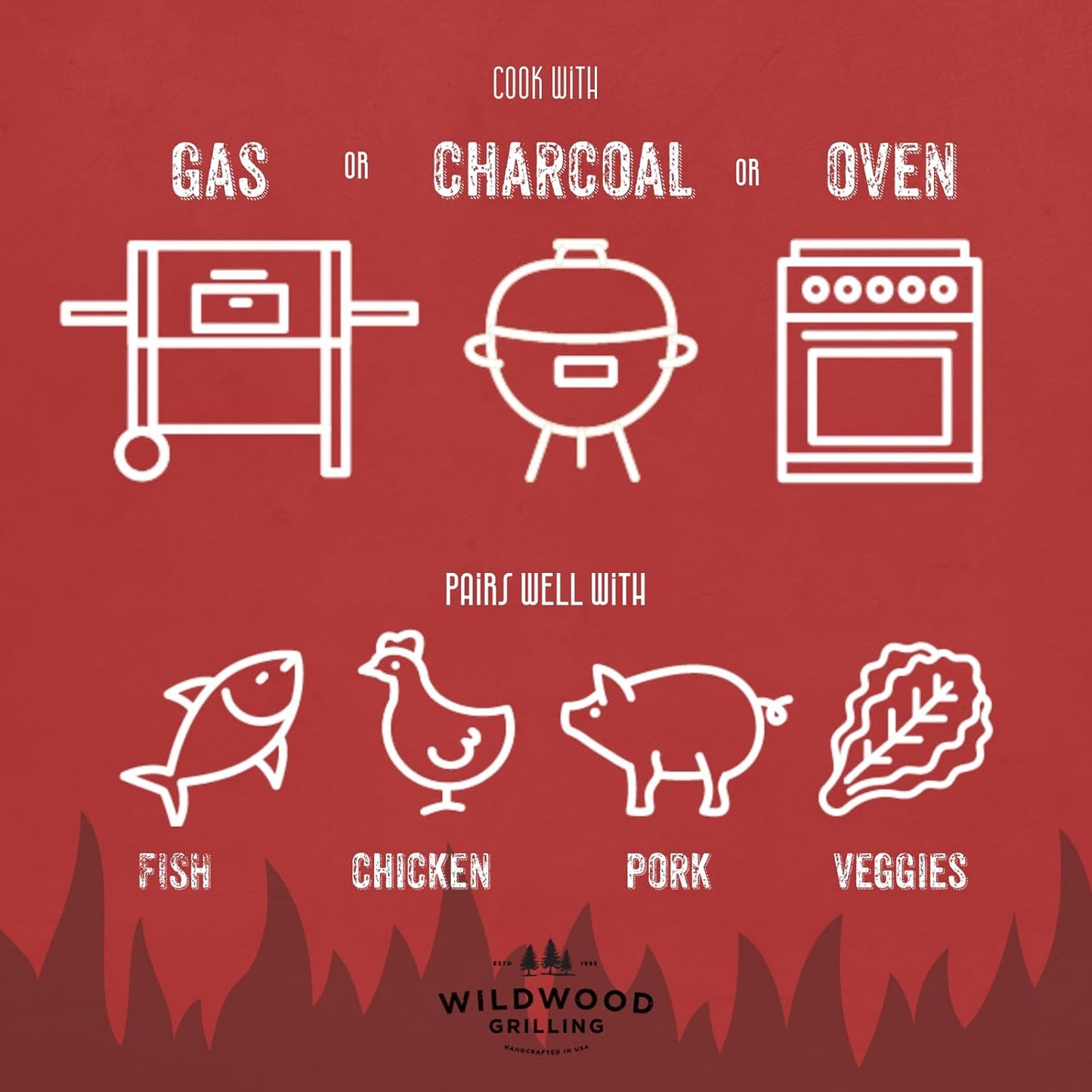 Wildwood Grilling Signature 5” x 11” Cedar Grilling Planks (2-Pack) - USA-Made & Sourced - Adds Delicate, Earthy Flavor to Food - 100% Natural Product for Fish, Seafood, Veggies & Fruit