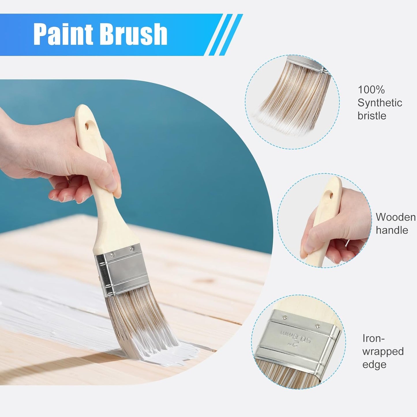 Paint Roller Kit, 29 Pcs Complete Paint Set with 2-4FT Extension Pole, Paint Rollers 9 Inch, 4 Inch Small Paint Rollers, Paint Brushes, Tray, All-in-One Painting Supplies for House Painting