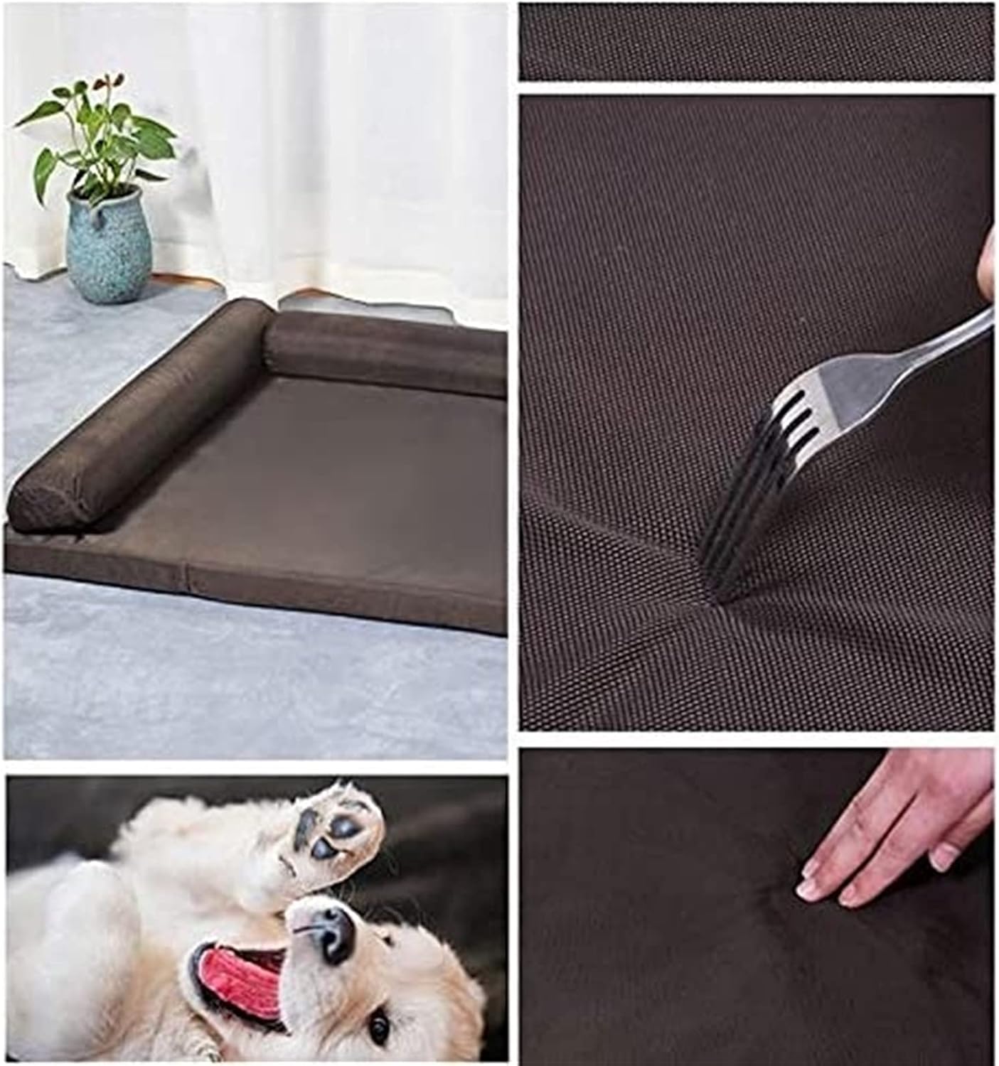 Plush Sofa Orthopedic Dog Bed Ergonomic Cradle Contour Lounger Mid Century Modern Bed Frame and Outdoor Travel Bed for Dogs and Cats - Multiple Styles Sizes (XL)
