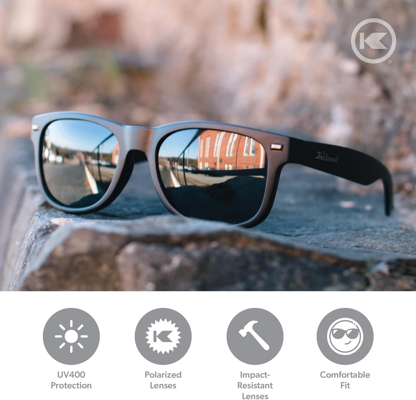 Knockaround Fort Knocks Polarized Sunglasses for Men & Women - UV400 Protection