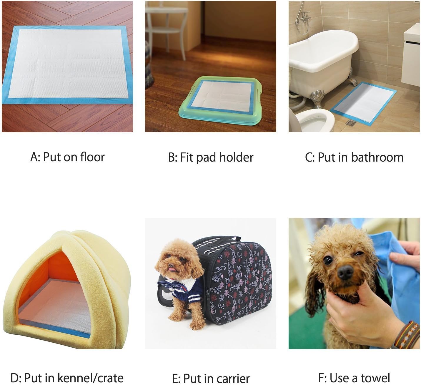 Petfamily Super-Absorbent 24 by 24 Inches Dog Training Pads - 100 Count of Pads