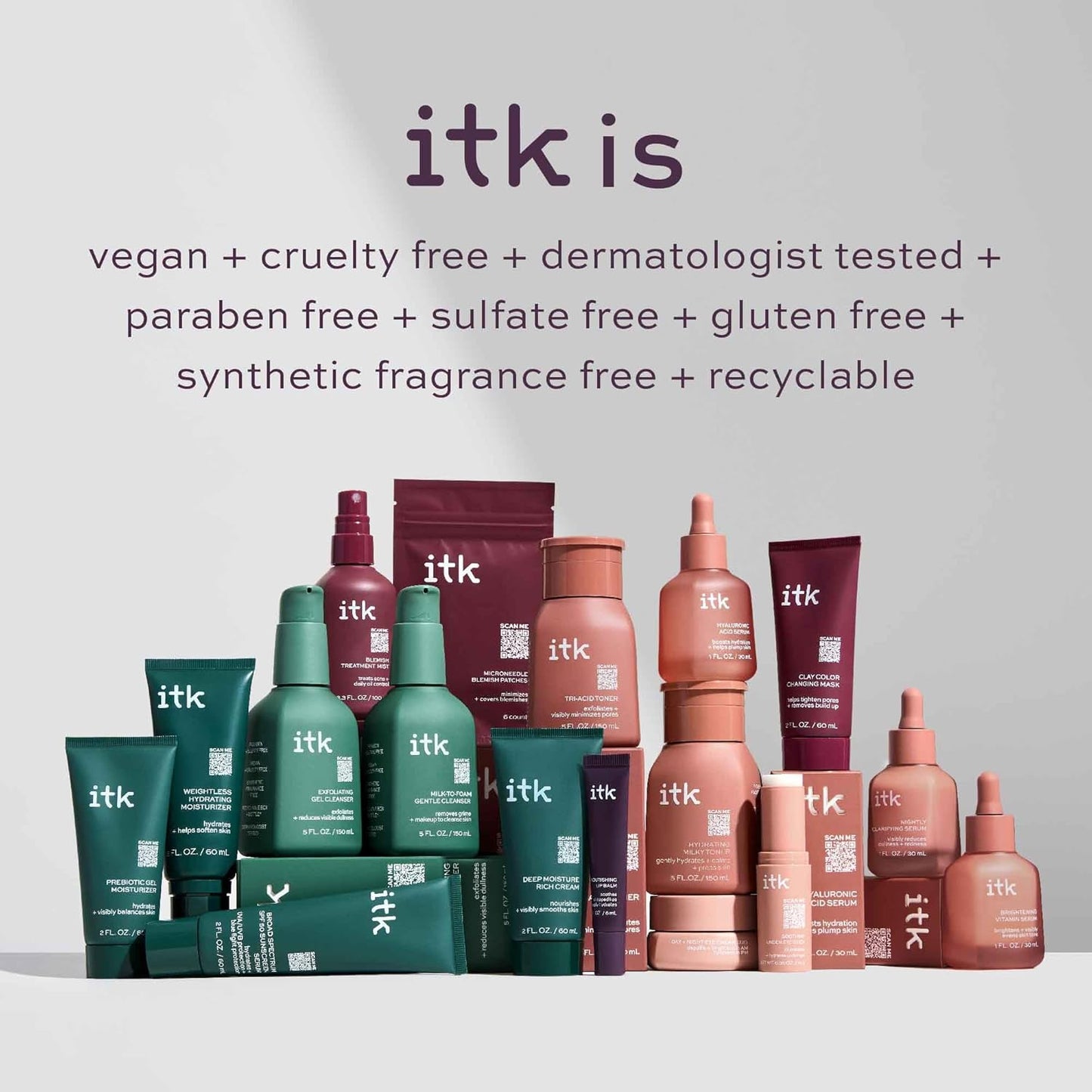 ITK Skincare 2-in-1 Milk-To-Foam Gentle Cleanser - Effective Face Wash + Makeup Remover with Vitamin B5, Pineapple + Coconut Enzymes for Radiant Skin - Cleanse, Remove Excess Makeup + Moisturize Skin