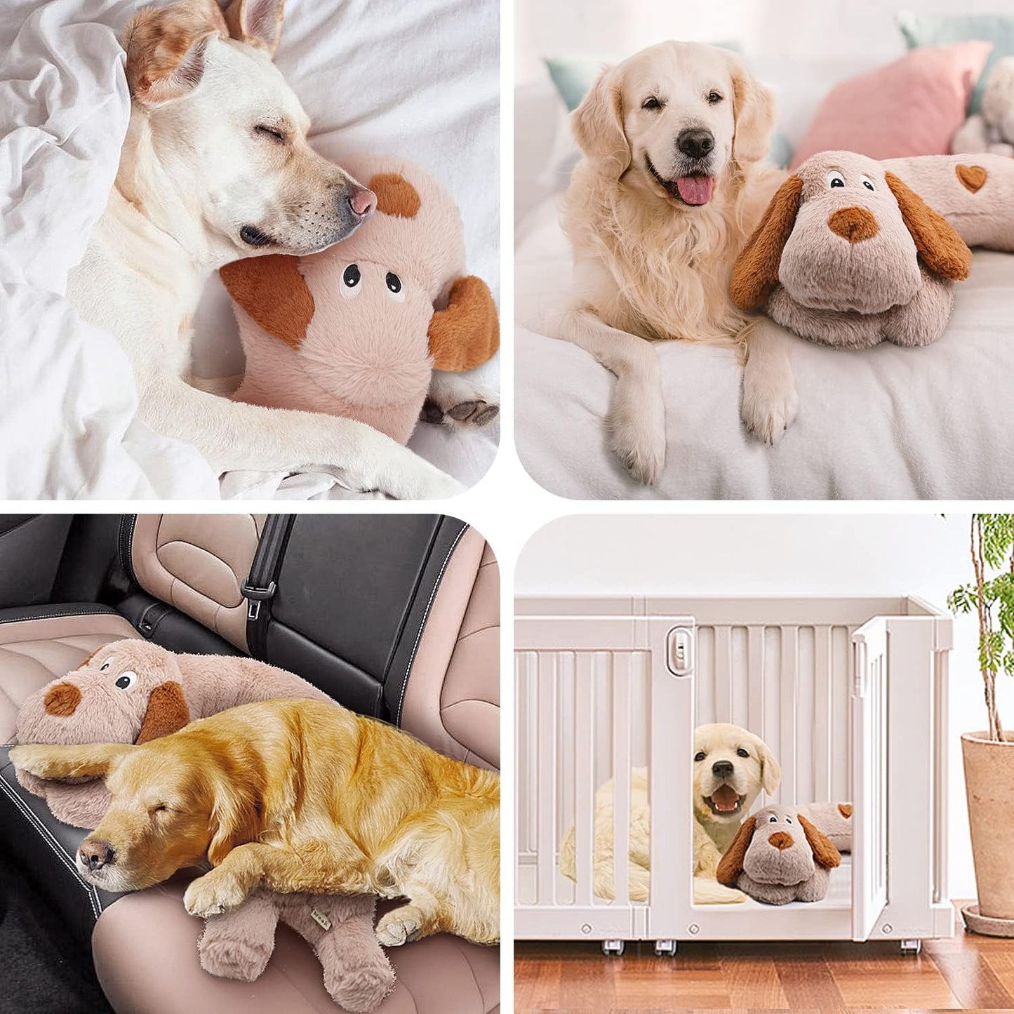 Heartbeat Replacement Soother Heartbeat Simulator for Reduce Pet Anxiety with Heartbeat Sound Machine, Puppy Heartbeat Toys Calming Separation Anxiety Relief Toys for Dogs
