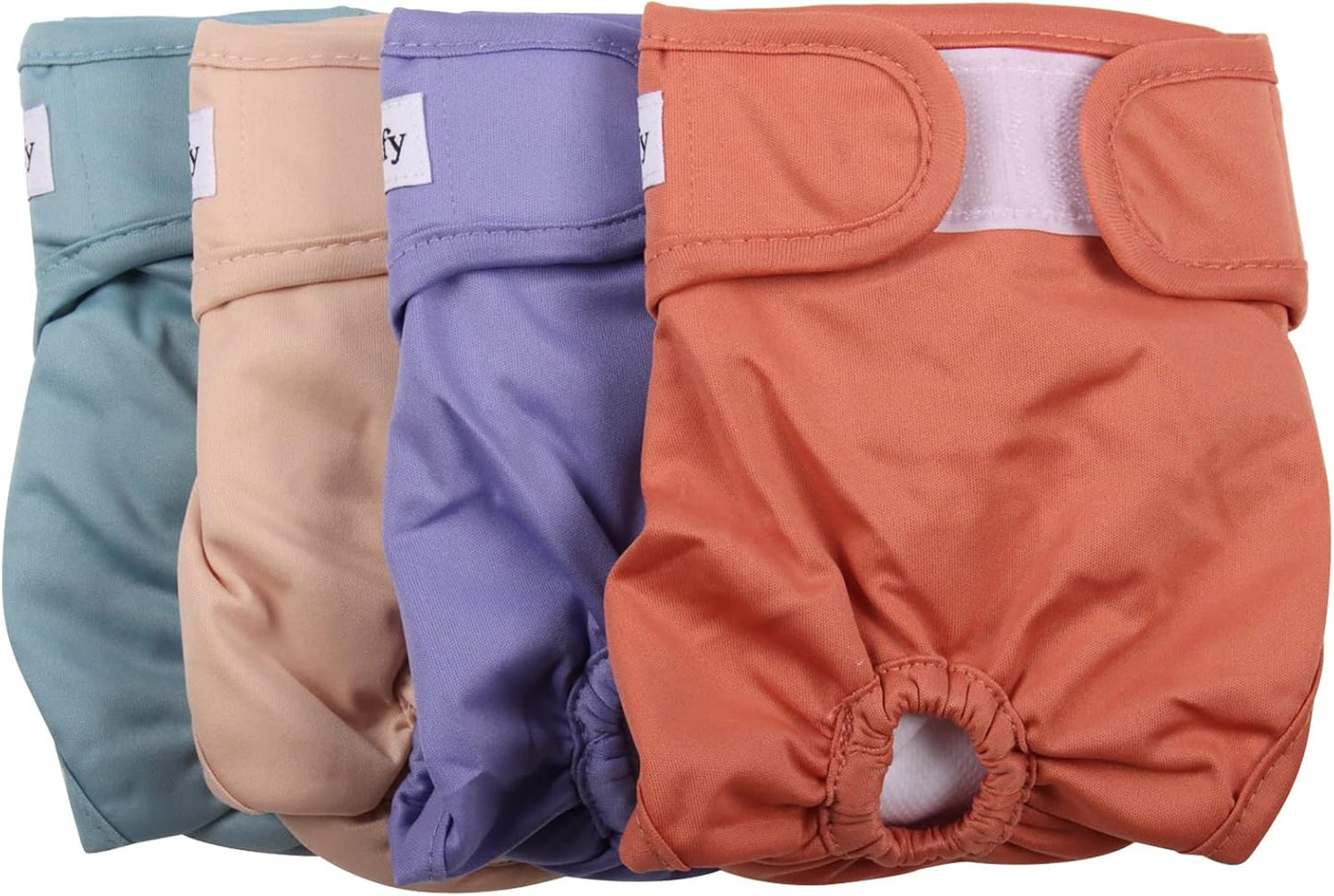 Reusable Female Dog Diapers for Medium Dogs,(4 Pack) Easy Absorbent Medium Doggie Diapers for Peeing,in Heat,Dog Period Panties,M