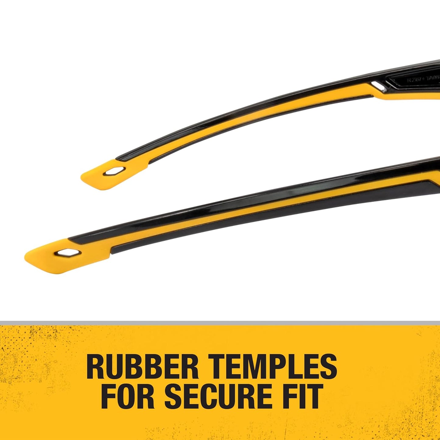 DEWALT DPG110 Chisel Unisex Trim-Fit Half Frame Protective Eyewear, Black Frame Clear Lens