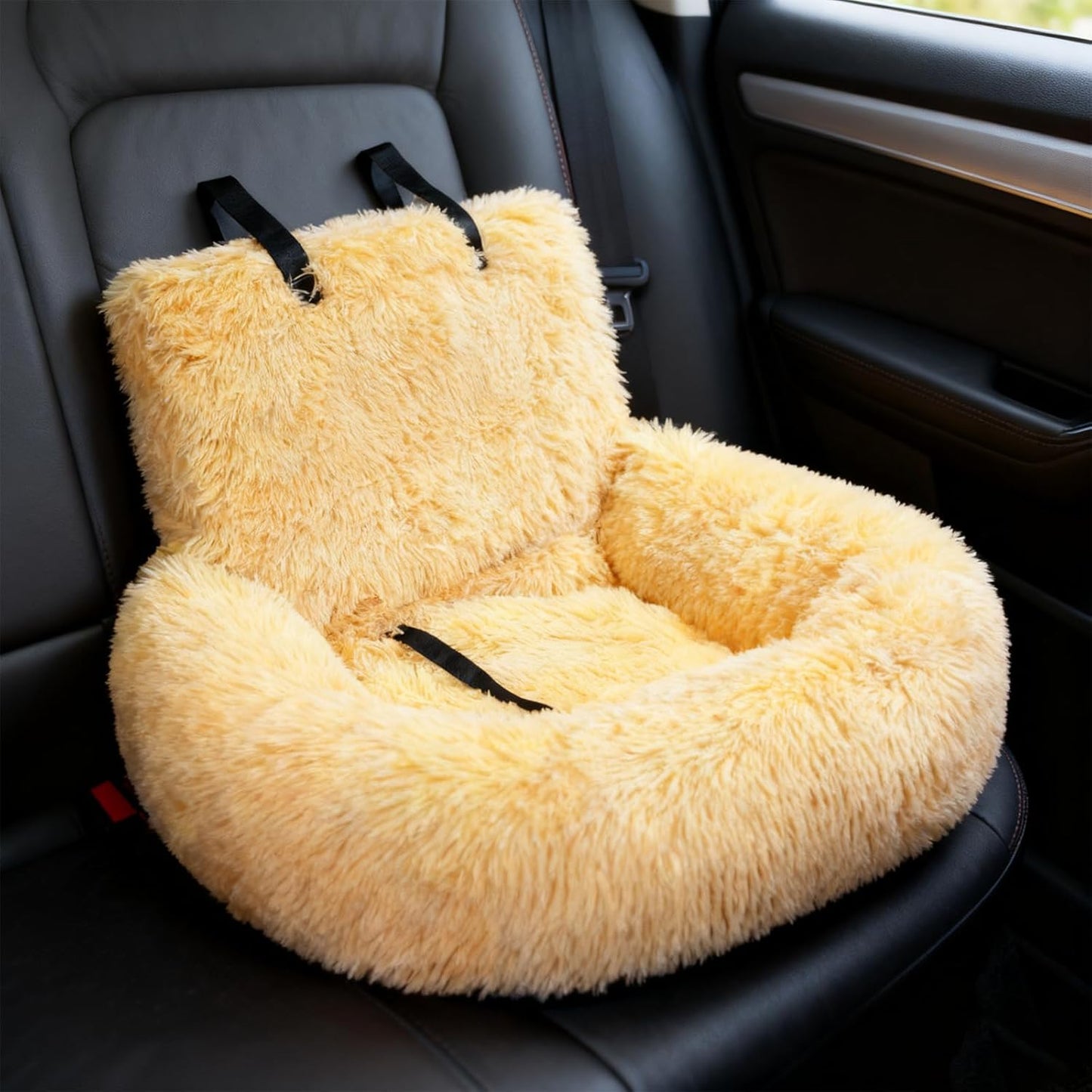 Multipurpose Dog Bed for Car Ride and Home Indoor Warm Pet Cushion Removable Cover Carseat Cushion for Road Trips Use Car Dog Bed for Travel