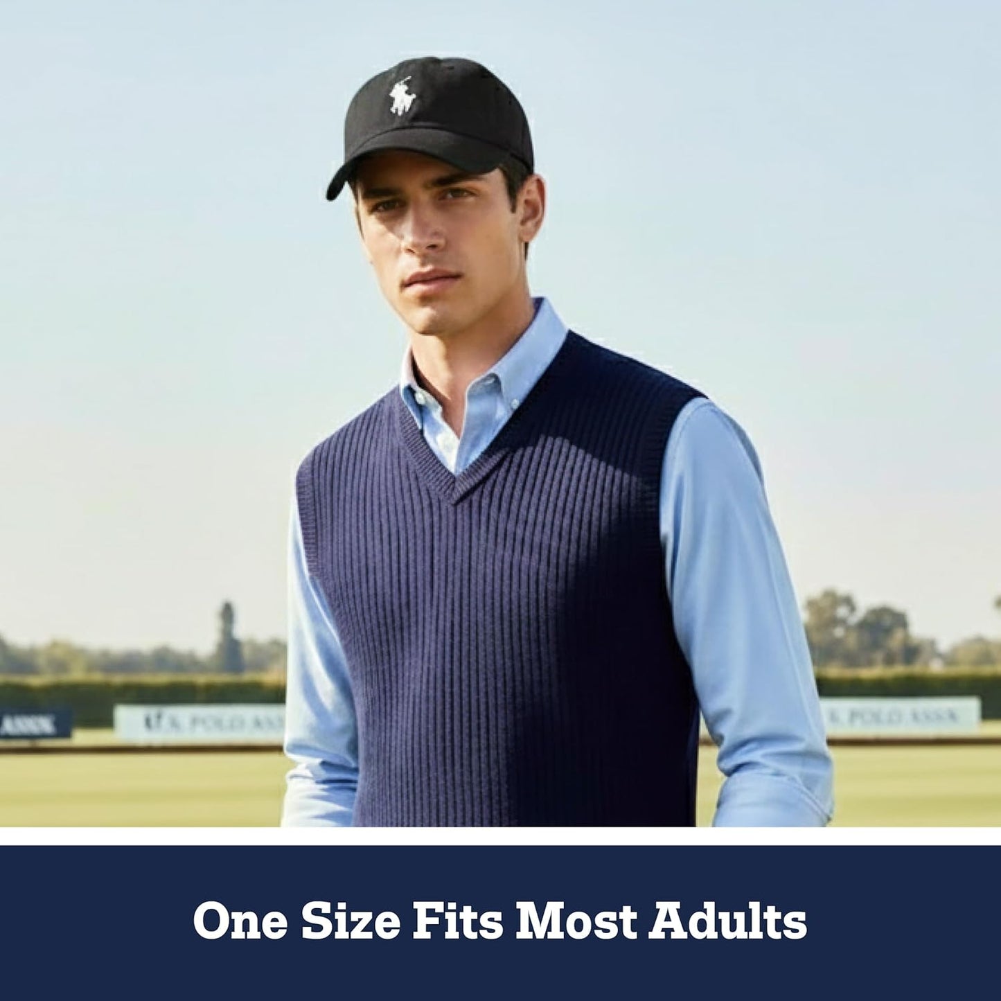 U.S. Polo Assn. Baseball Cap, 100% Cotton Adjustable Dad Hat with Small Pony Logo