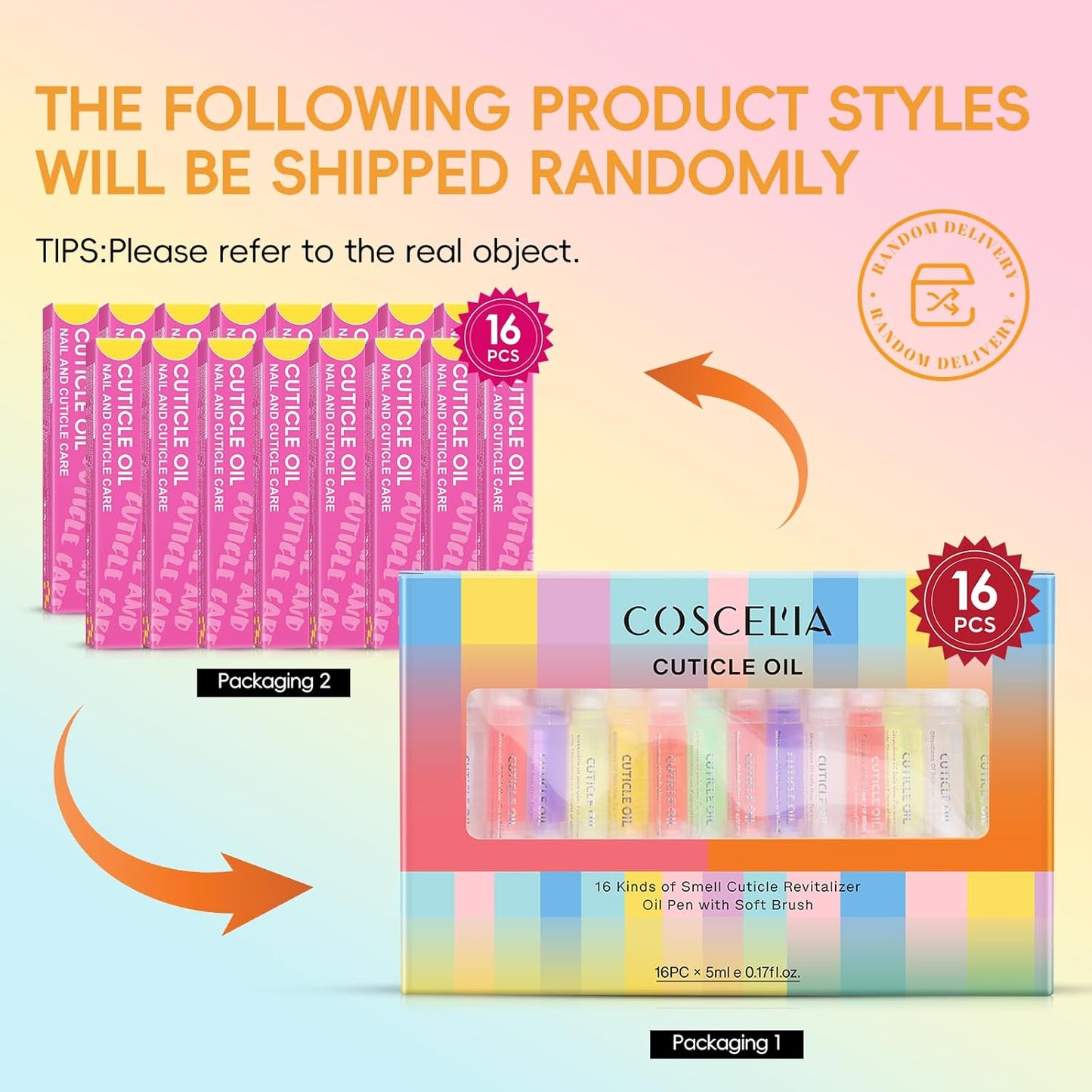 COSCELIA 16 PCS Cuticle Oil Pen for Nails Cuticle Revitalizer Oil Pens Set Nail Care Nourishment Treatment Moisturized Repair Pen Bulk Manicure Tools for Gel Nails