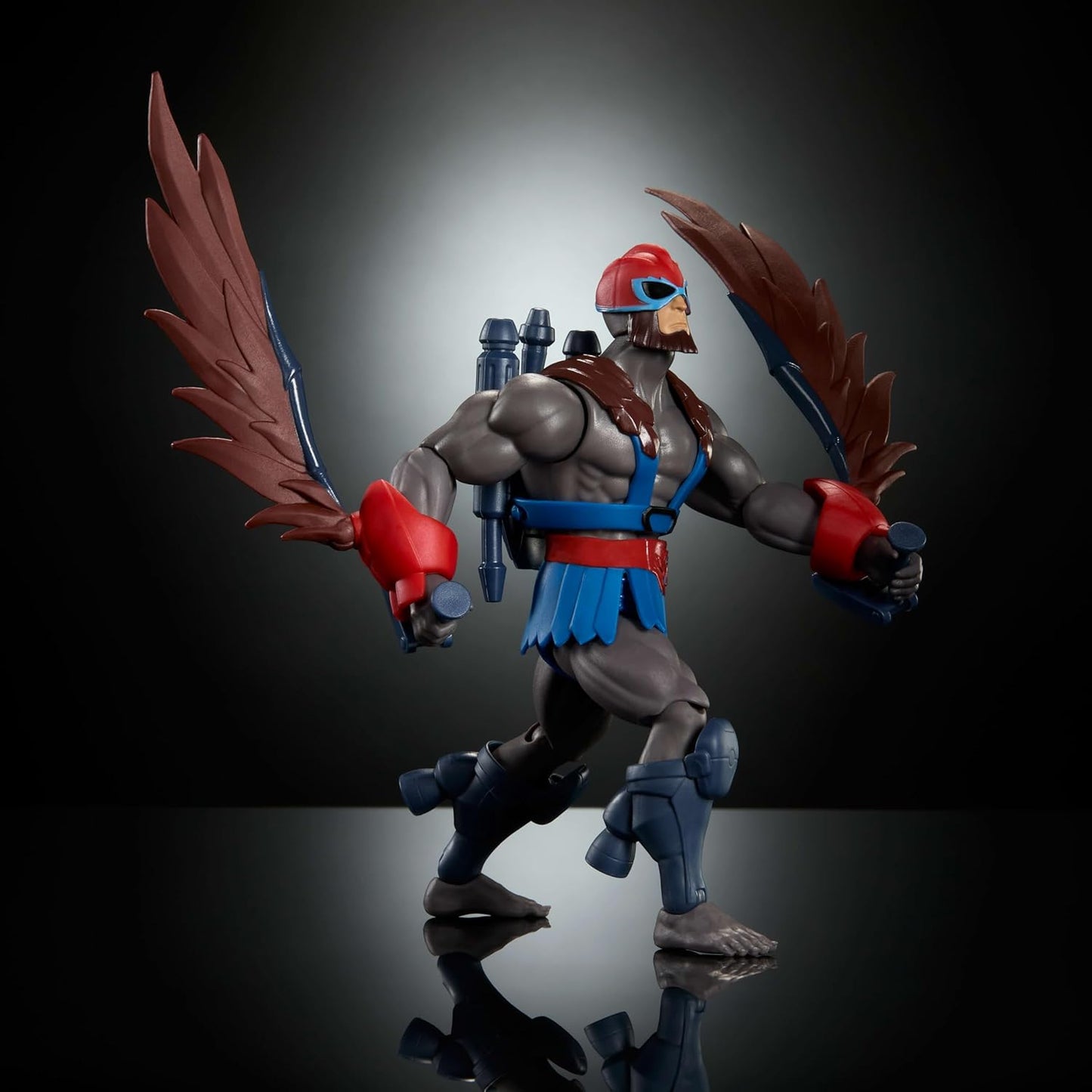 Masters of the Universe Origins Action Figure 200X Cartoon Collection Stratos, 5.5 Inch 1980s Motu TV Hero, Detailed Design & Arm Wing Attachments