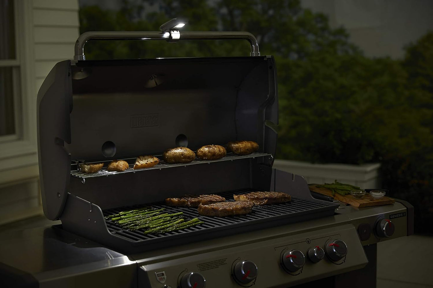 Weber Handle Grill ’N Go Light – LED Grill Light for Cooking with Motion Sensor, Detachable Handle‑Mounted Illumination for Genesis, Spirit & Summit Gas Grills
