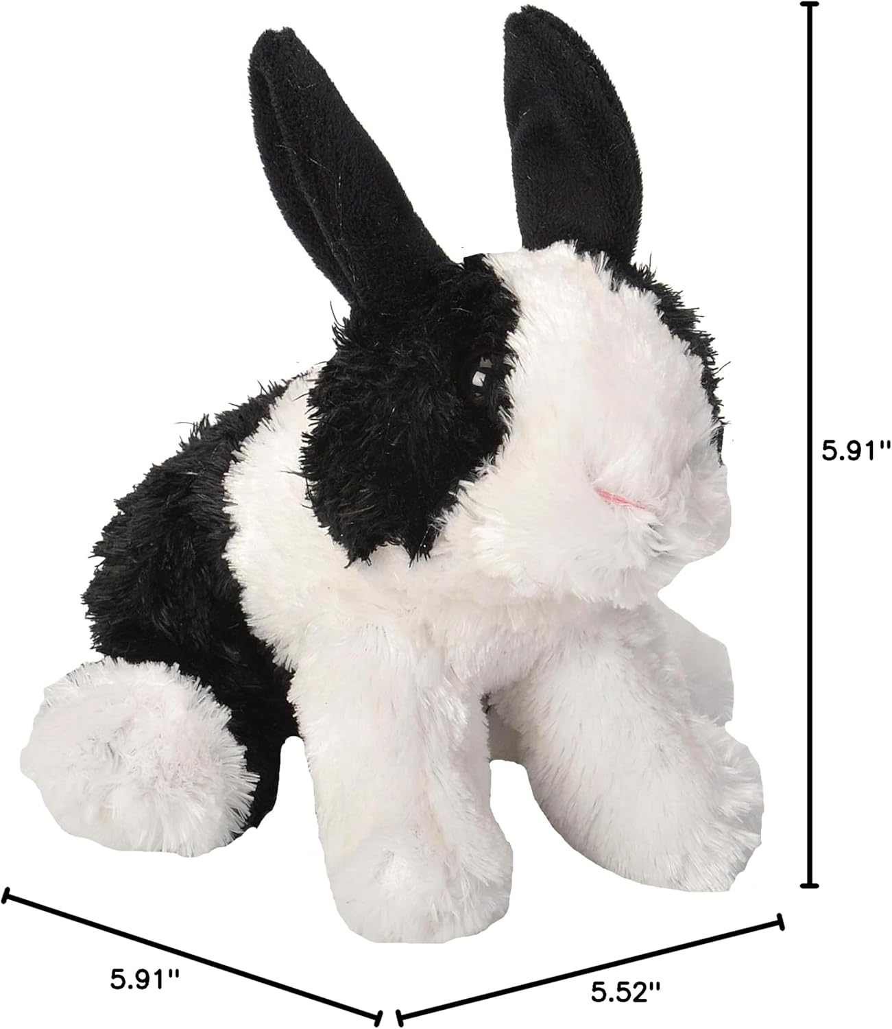 Wild Republic Bunny Plush, Stuffed Animal, Plush Toy, Gifts for Kids, Hug’Ems 7"
